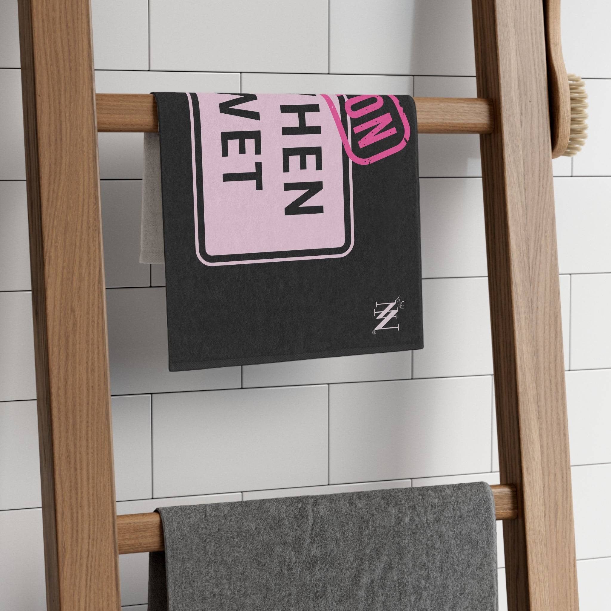 Caution When Wet Black Mix & Match Soft Sex Towels | Flirty Lovers’ Gifts