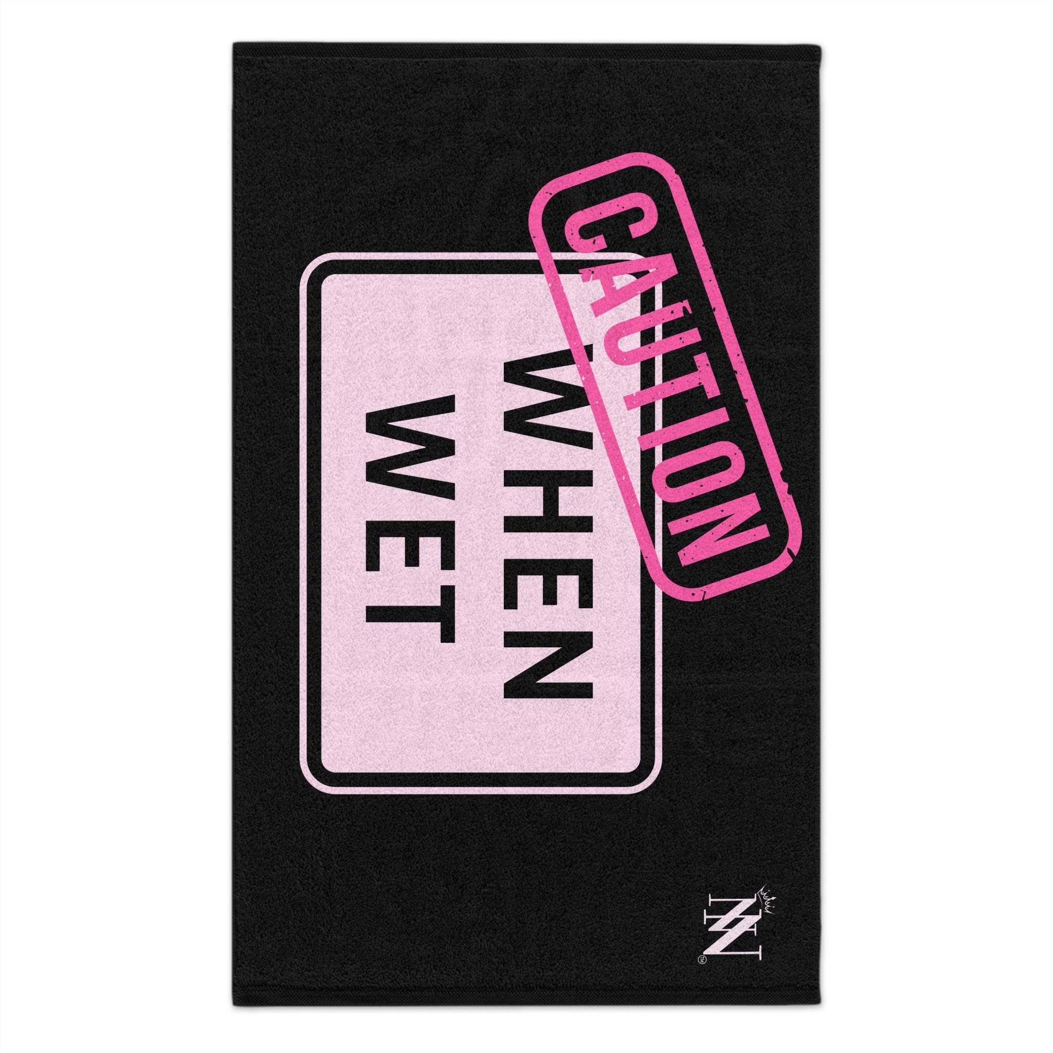 Caution When Wet Black Mix & Match Soft Sex Towels | Flirty Lovers’ Gifts