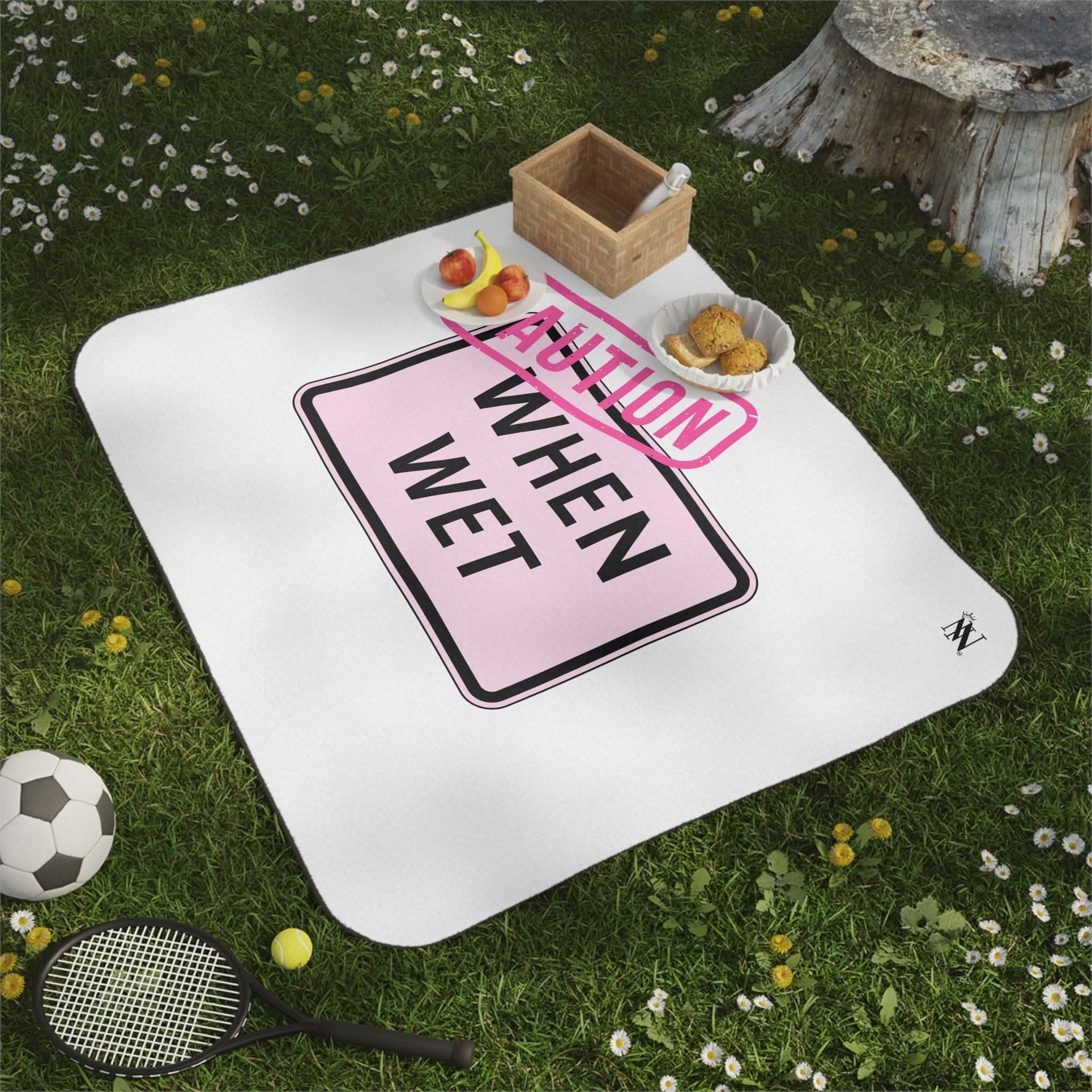 Caution When Wet | Mix Match Fun-Flirty Lovers’ Water-Resistant Blankets