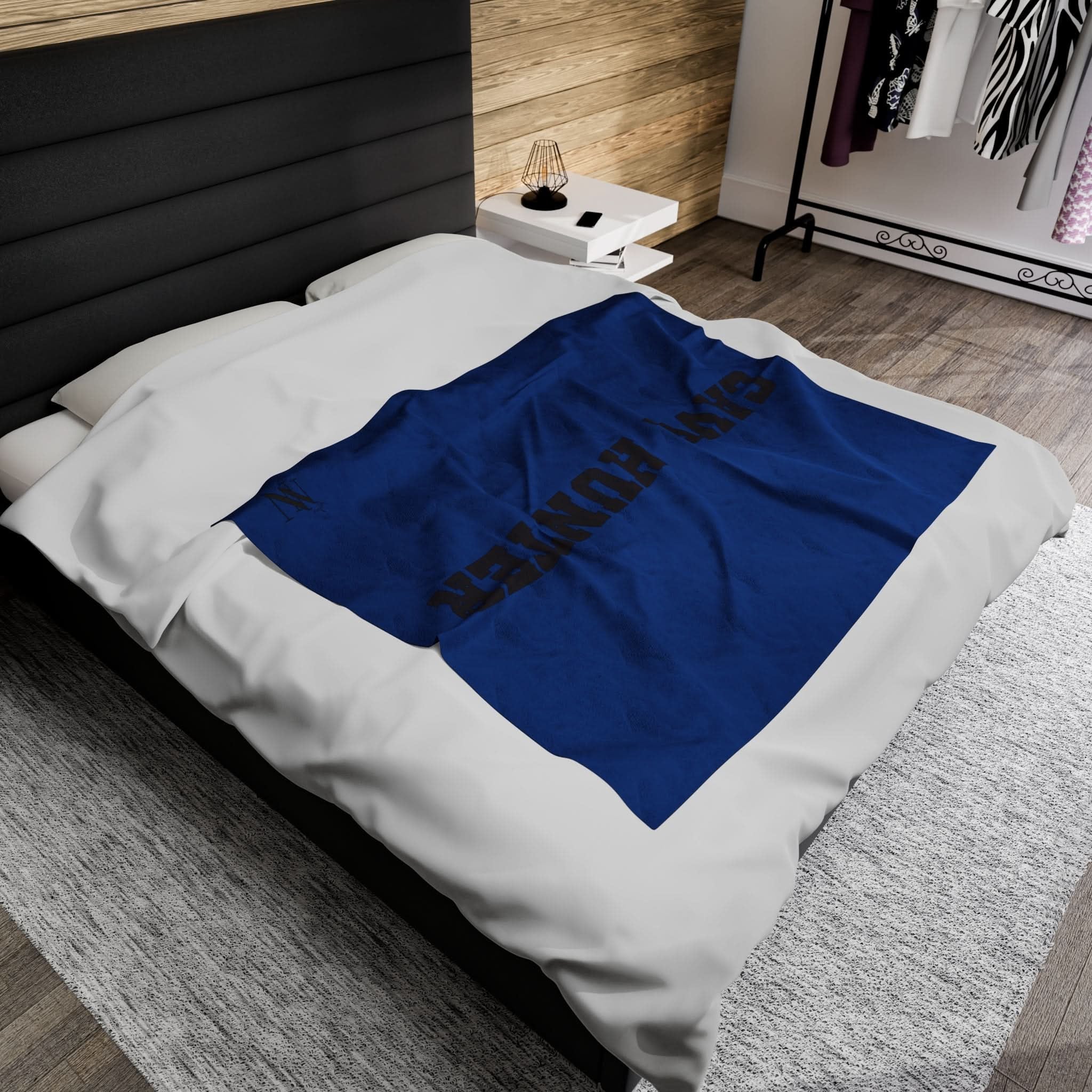 Cave Hunter Cum Squirt Sex Blanket Blue