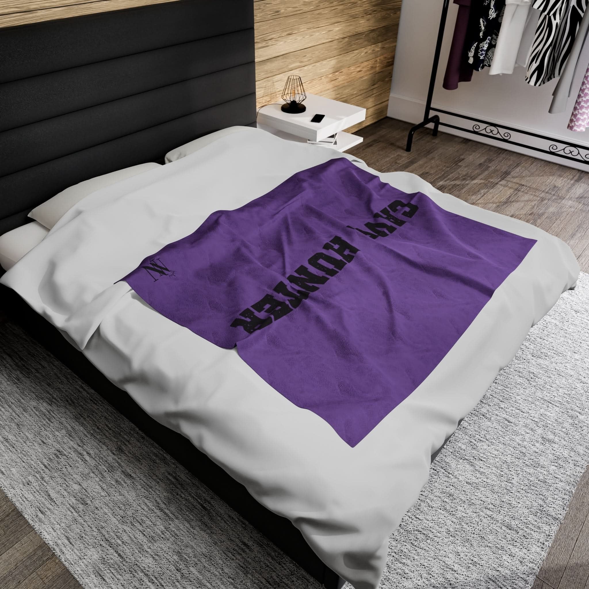 Cave Hunter Cum Squirt Sex Blanket Lavendar
