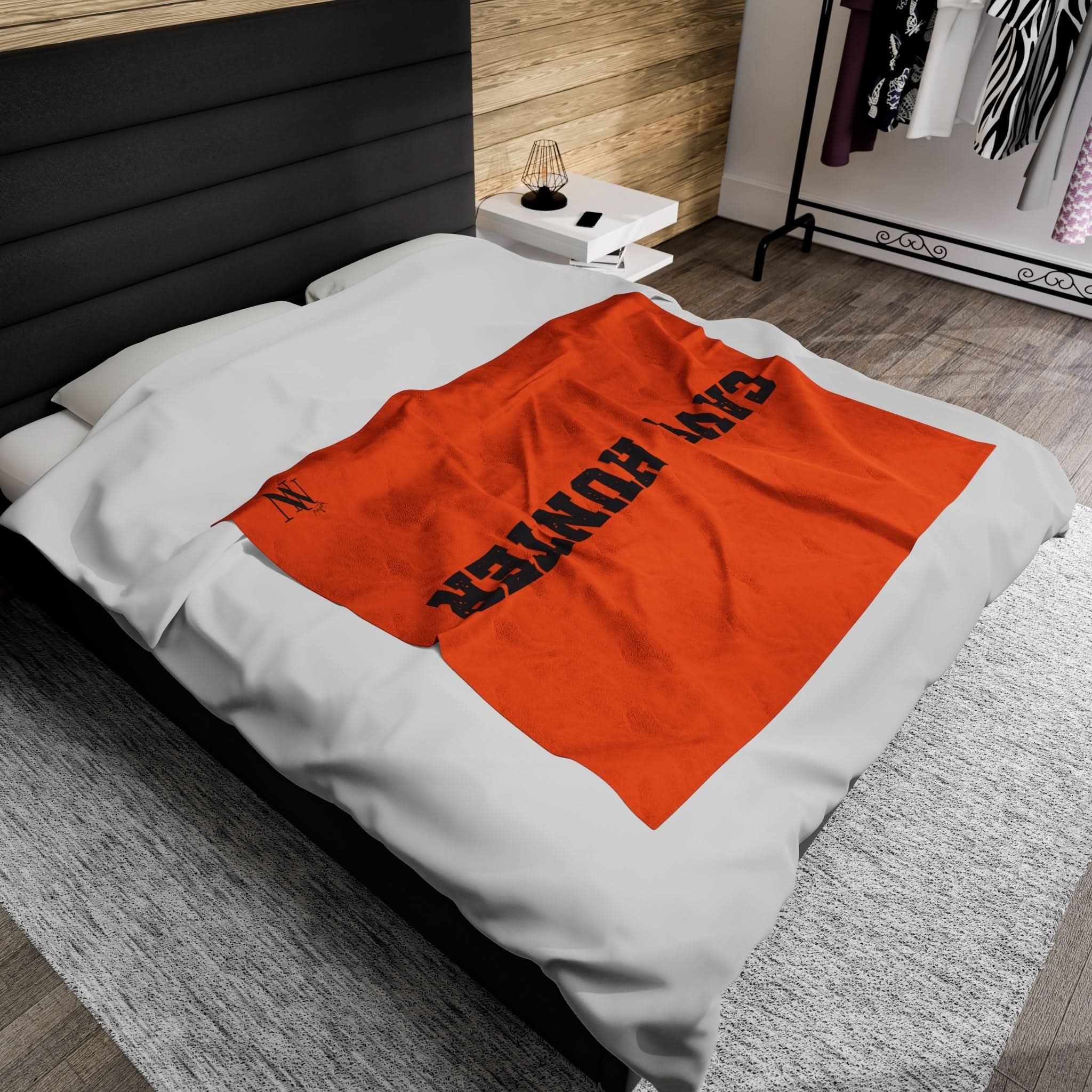 Cave Hunter Cum Squirt Sex Blanket Orange