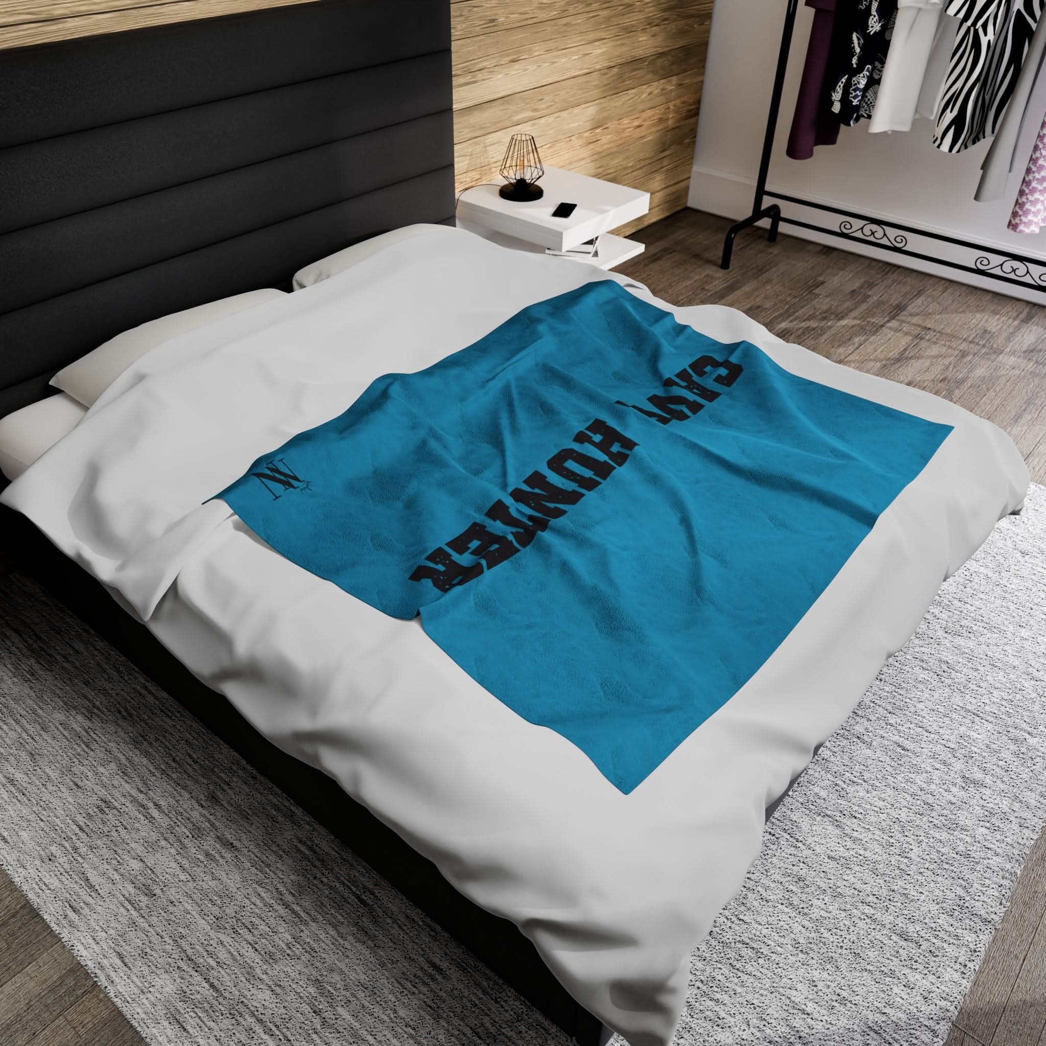 Cave Hunter Cum Squirt Sex Blanket Teal