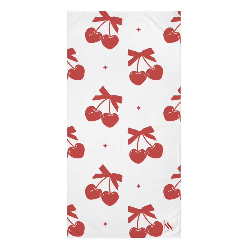 Cherry Hearts Pattern | Mix & Match XL Fun-Flirty Lovers’ Towels