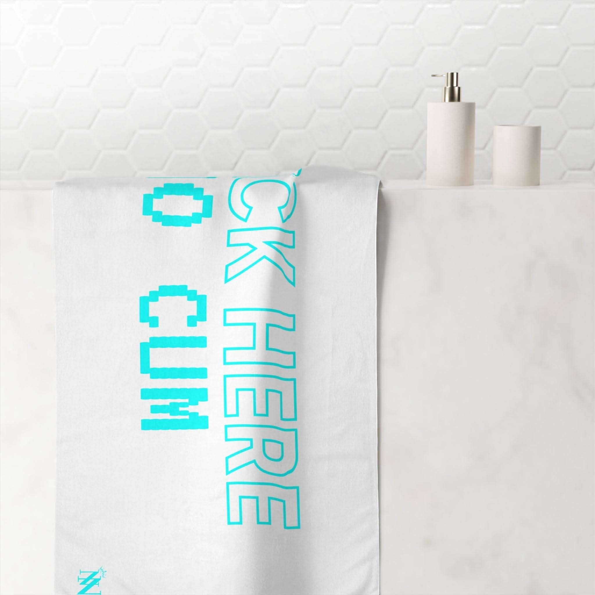 Click Here To Cum | Mix & Match Naughty XL Fun-Flirty Lovers’ Towels