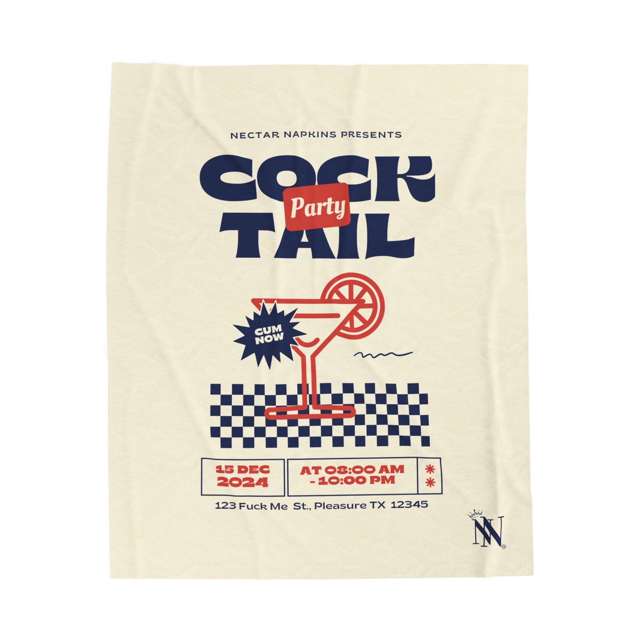 Cock Tail Party | Mix & Match Fun-Flirty Lovers’ Blankets