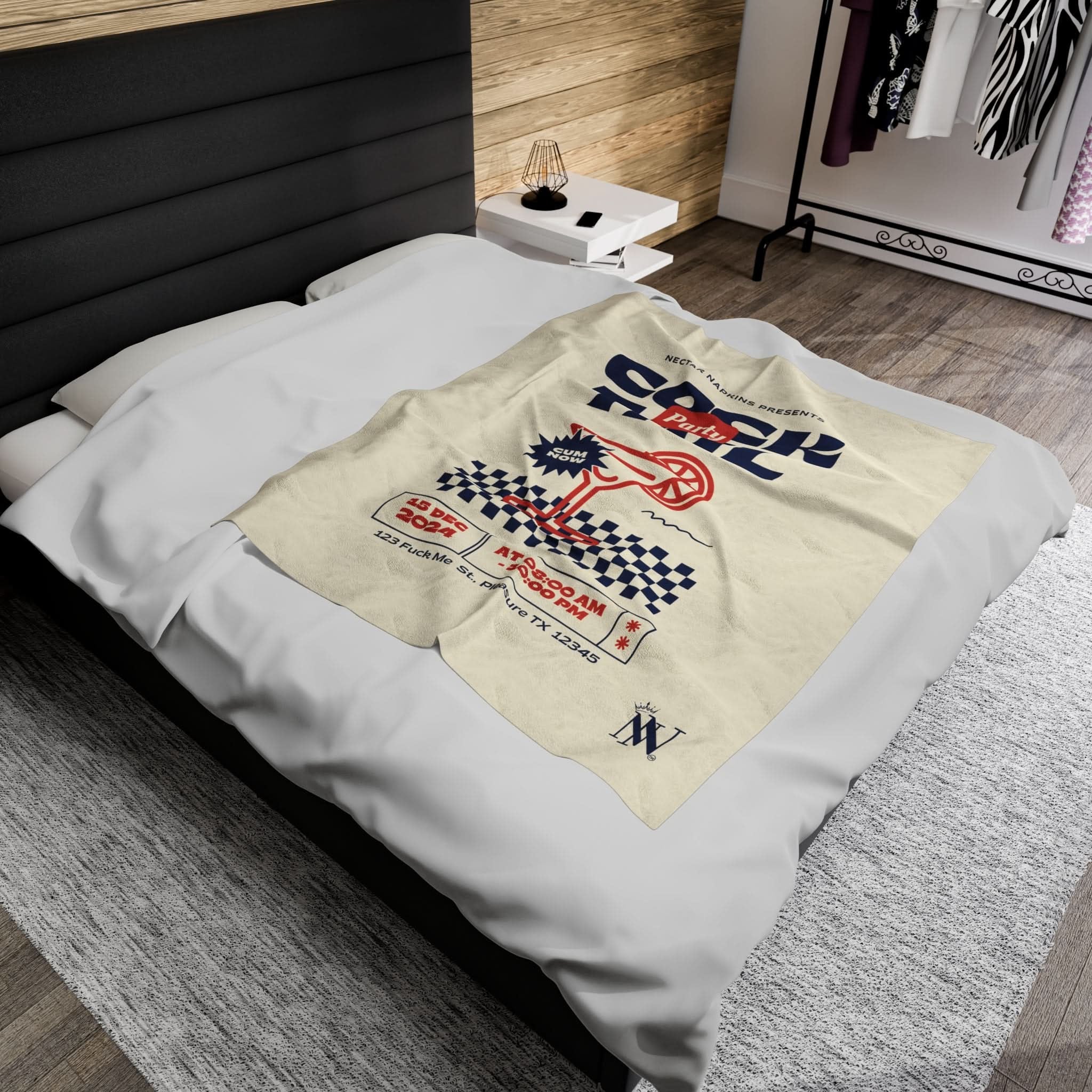 Cock Tail Party | Mix & Match Fun-Flirty Lovers’ Blankets