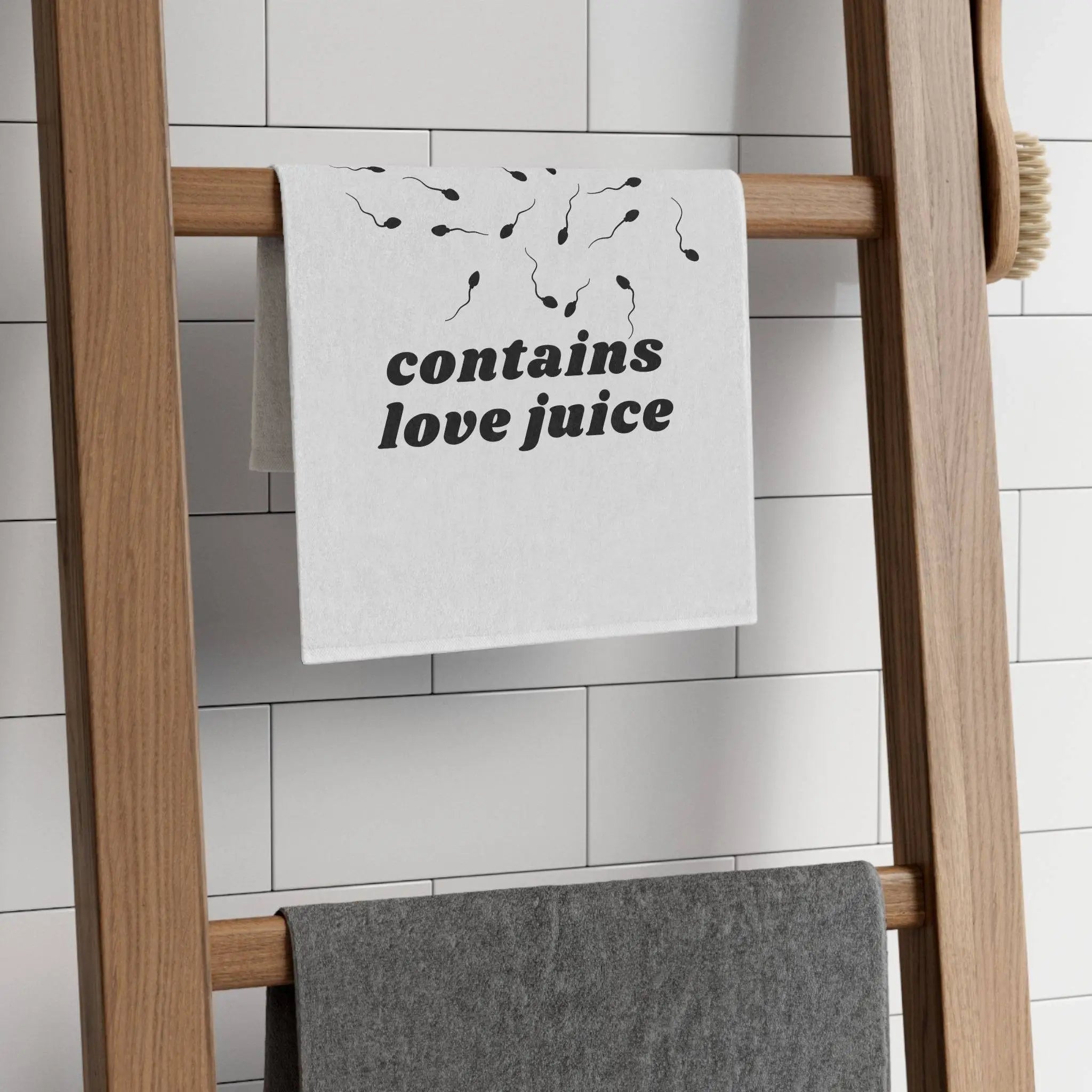 Contains Love Juice | Mix & Match Soft Fun-Flirty Lovers’ Towels