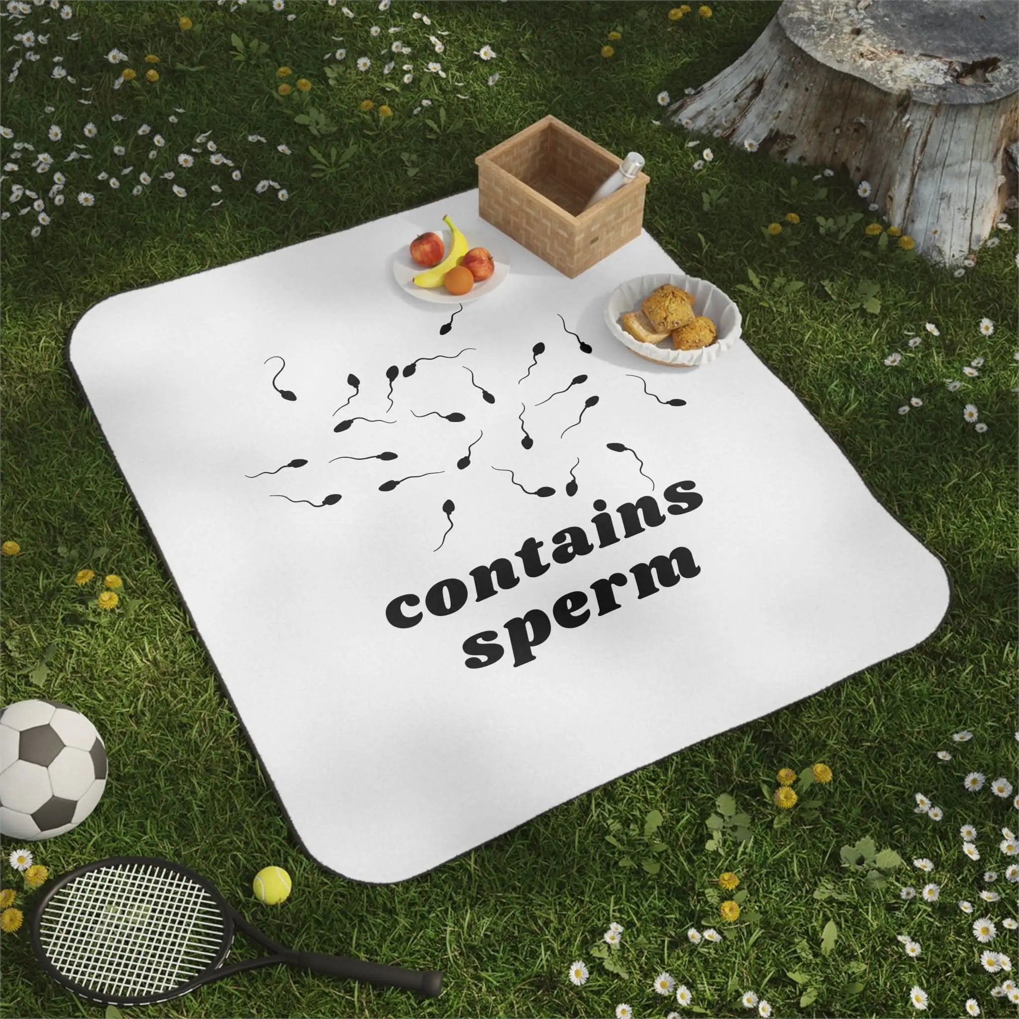 Contains Sperm | Mix Match Fun-Flirty Lovers’ Water-Resistant Blankets