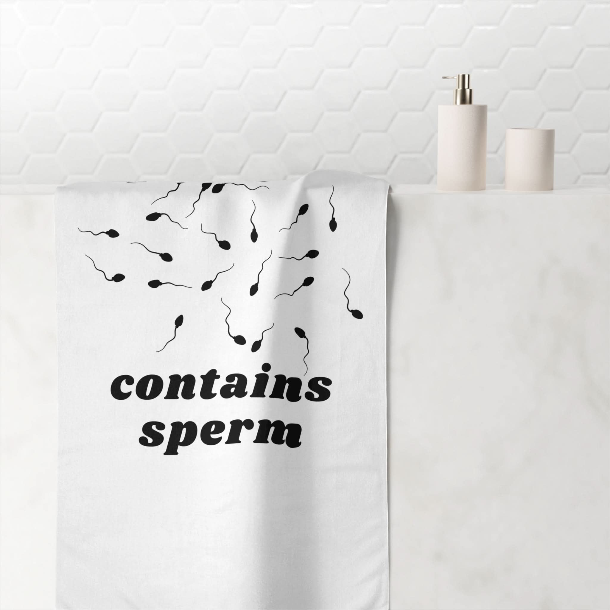 Contains Sperm | Mix & Match Naughty XL Fun-Flirty Lovers’ Towels