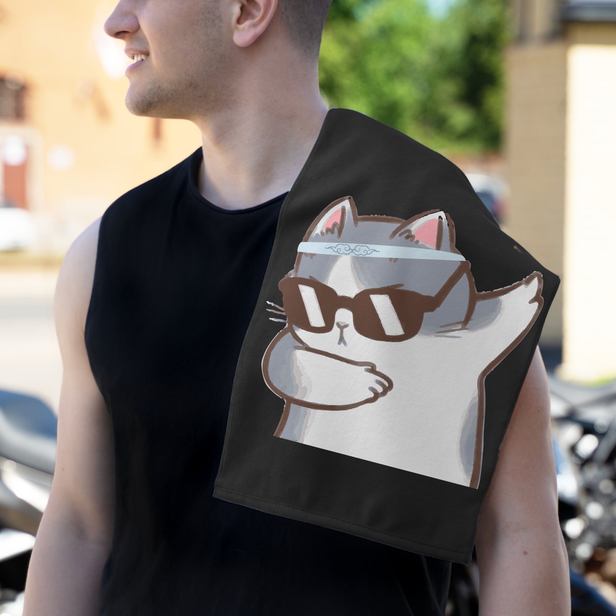 Cool Cat Black | Mix & Match Soft Fun-Flirty Lovers’ Towels