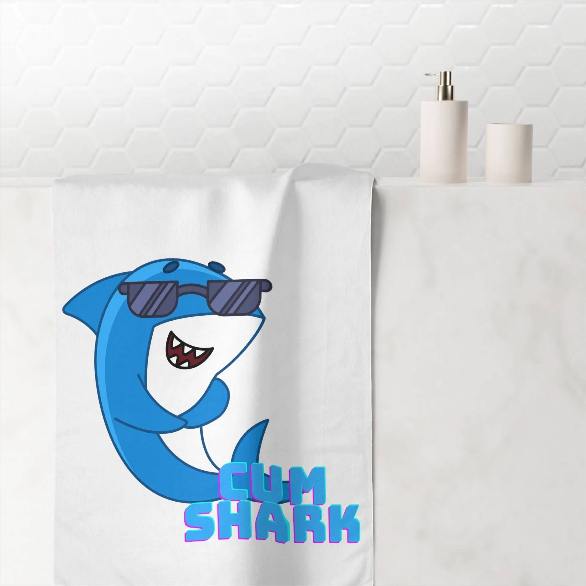Cool Cum Shark | Mix & Match Naughty XL Fun-Flirty Lovers’ Towels