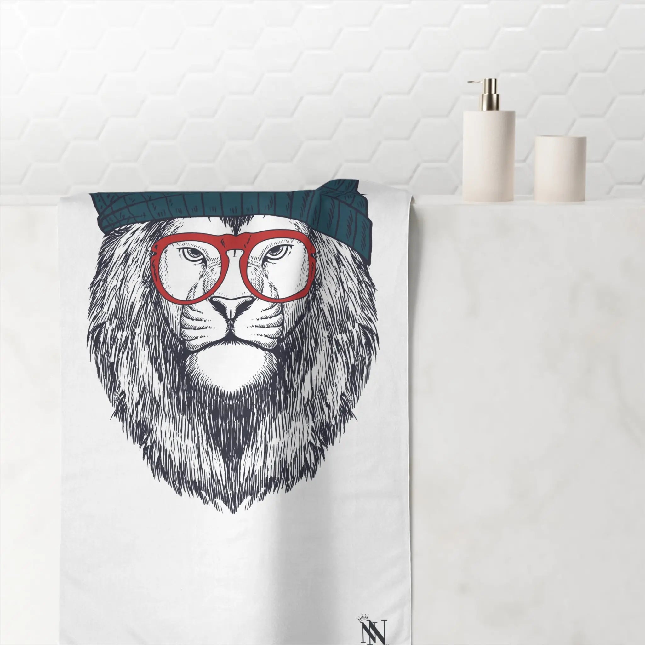 Cool Lion Cat | Mix & Match XL Fun-Flirty Lovers’ Towels