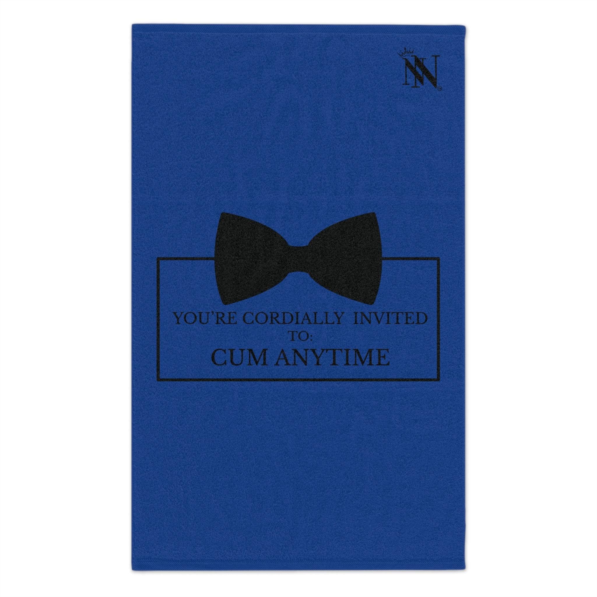 Cordially Invited Cum Blue | Mix & Match Soft Fun-Flirty Lovers’ Towels