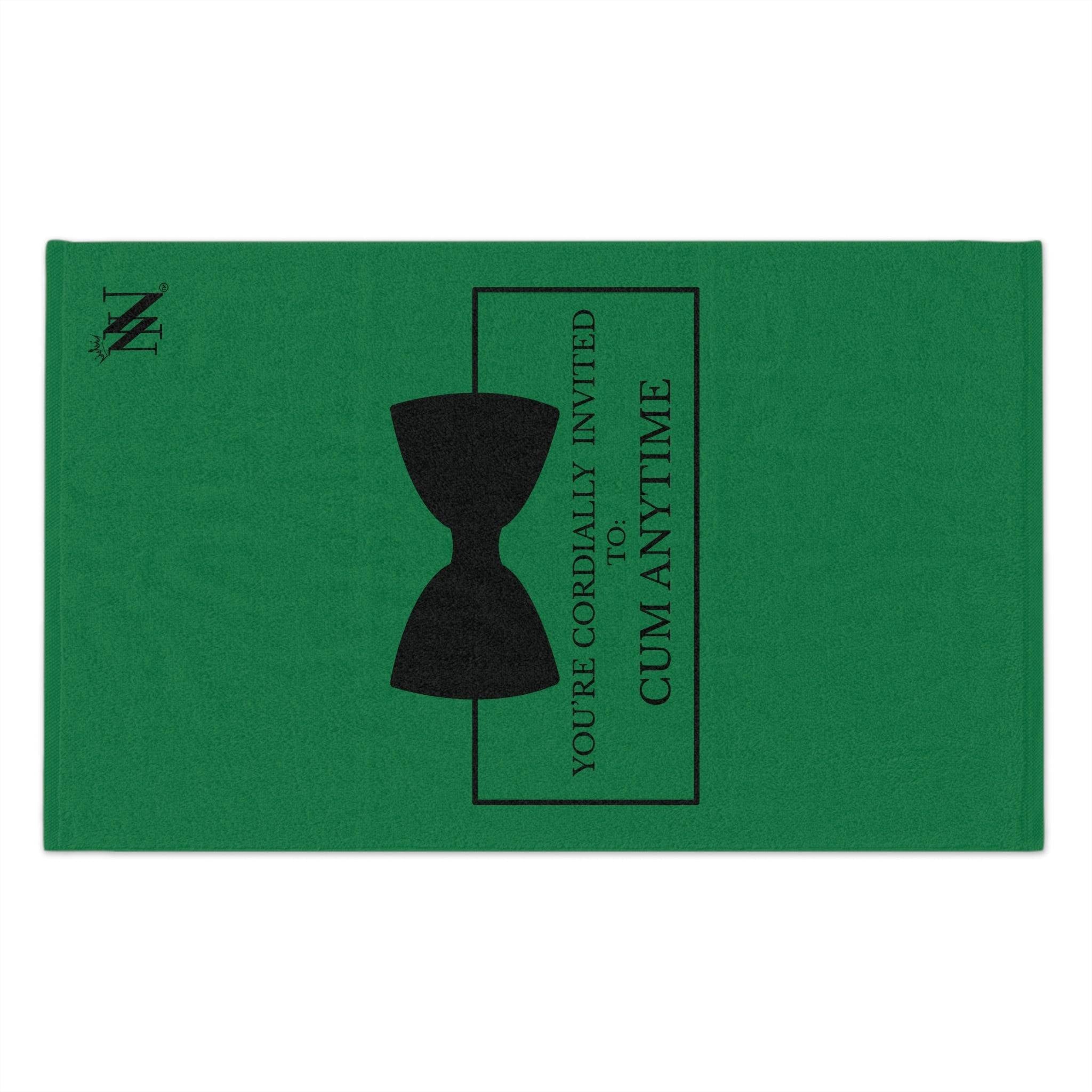Cordially Invited Cum Green | Mix & Match Soft Fun-Flirty Lovers’ Towels