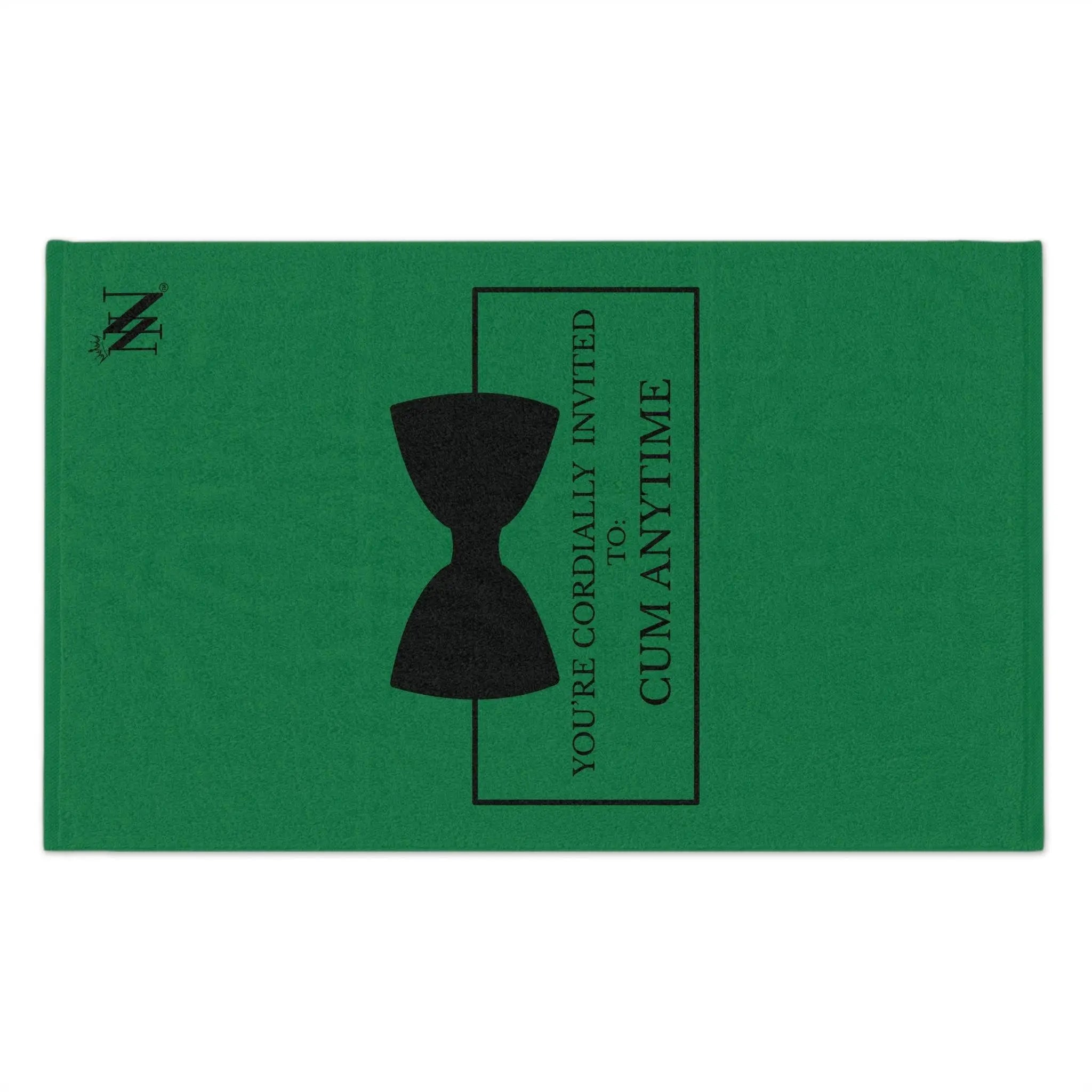 Cordially Invited Cum Green | Mix & Match Soft Fun-Flirty Lovers’ Towels