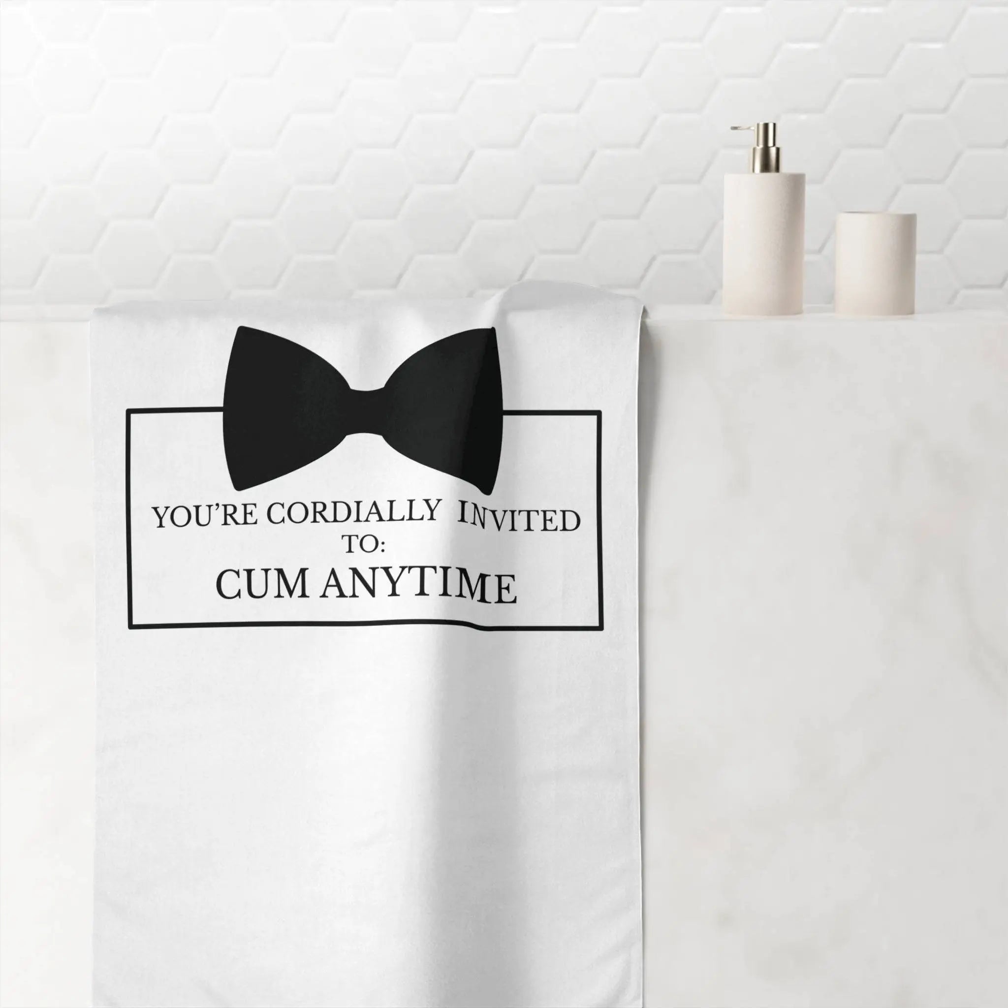 Cordially Invited Cum | Mix & Match Bougie XL Fun-Flirty Lovers’ Towels