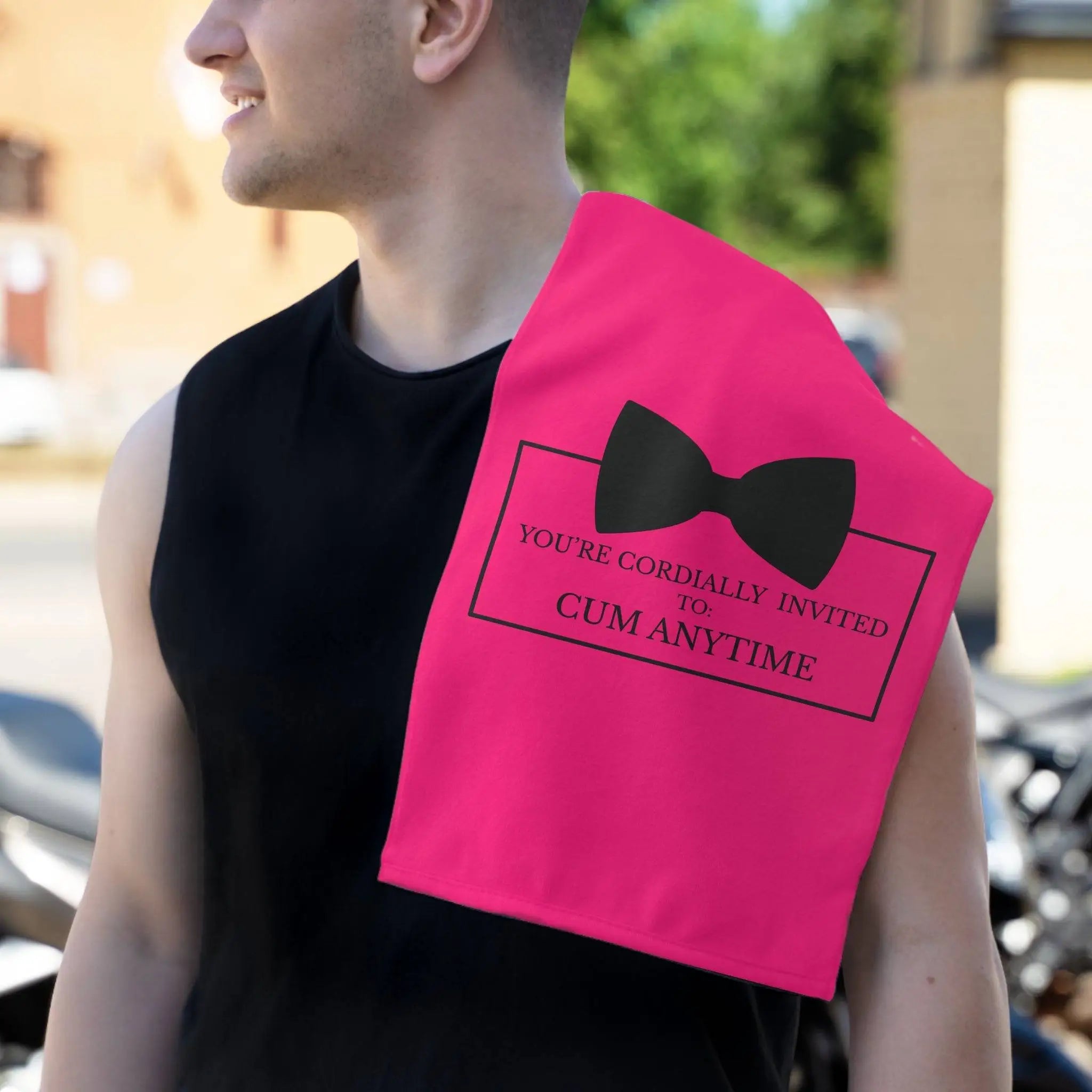 Cordially Invited Cum Pink | Mix & Match Soft Fun-Flirty Lovers’ Towels