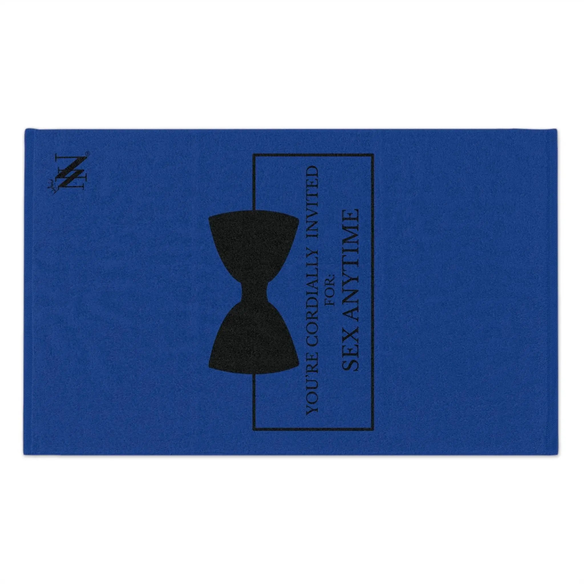Cordially Invited Sex Blue | Mix & Match Soft Fun-Flirty Lovers’ Towels