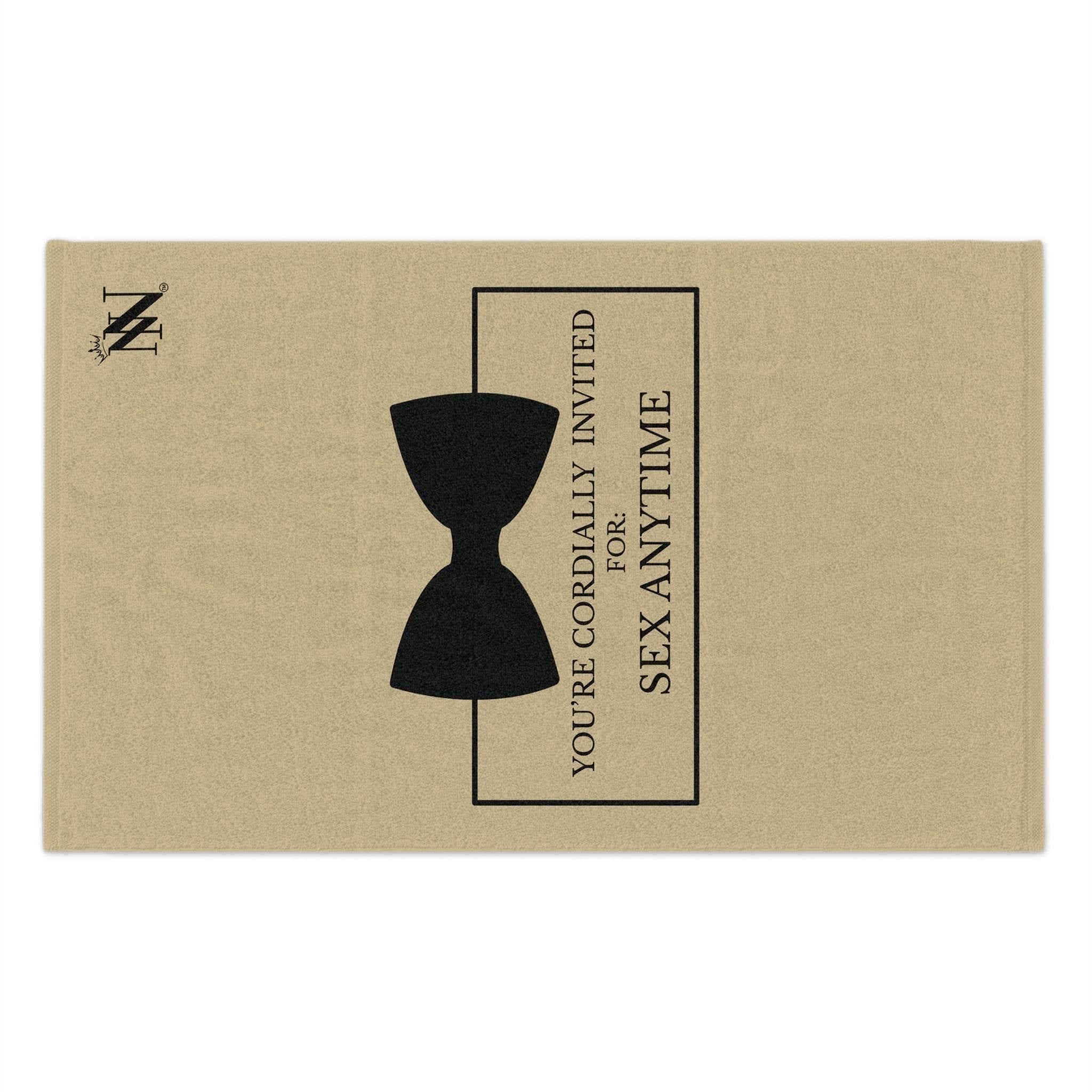 Cordially Invited Sex Gold | Mix & Match Soft Fun-Flirty Lovers’ Towels