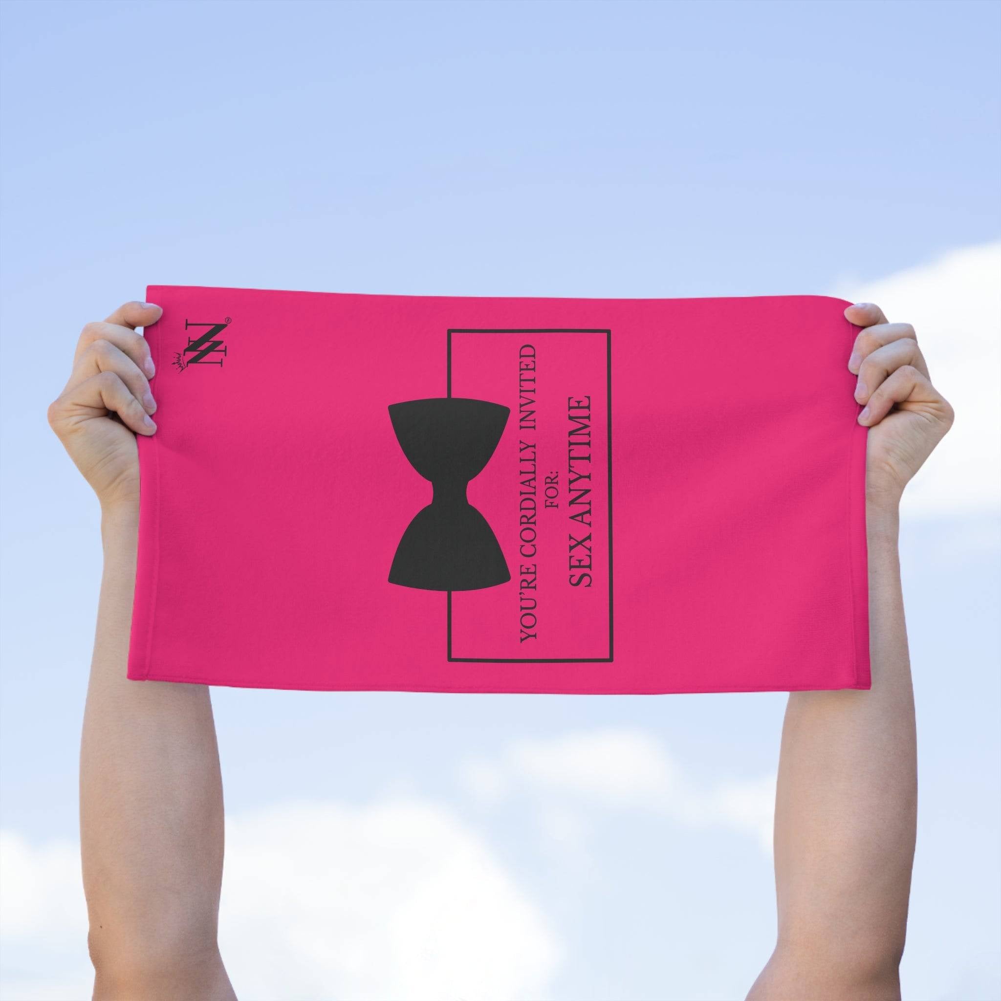 Cordially Invited Sex Pink | Mix & Match Soft Fun-Flirty Lovers’ Towels