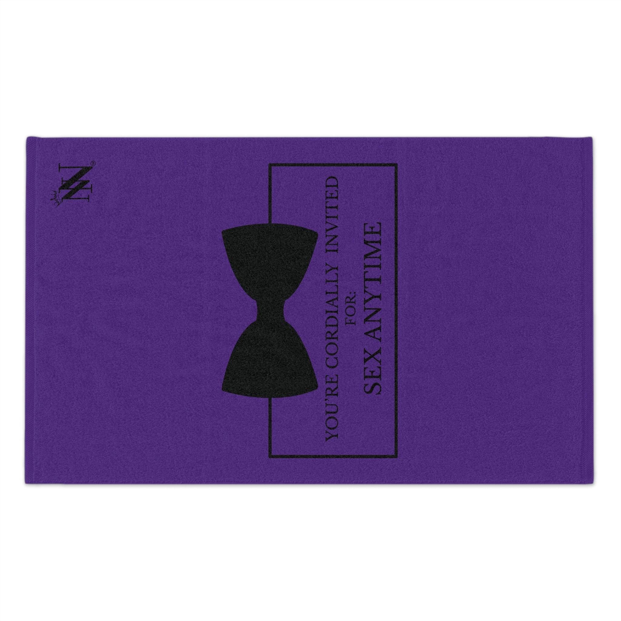 Cordially Invited Sex Purple | Mix & Match Soft Fun-Flirty Lovers’ Towels
