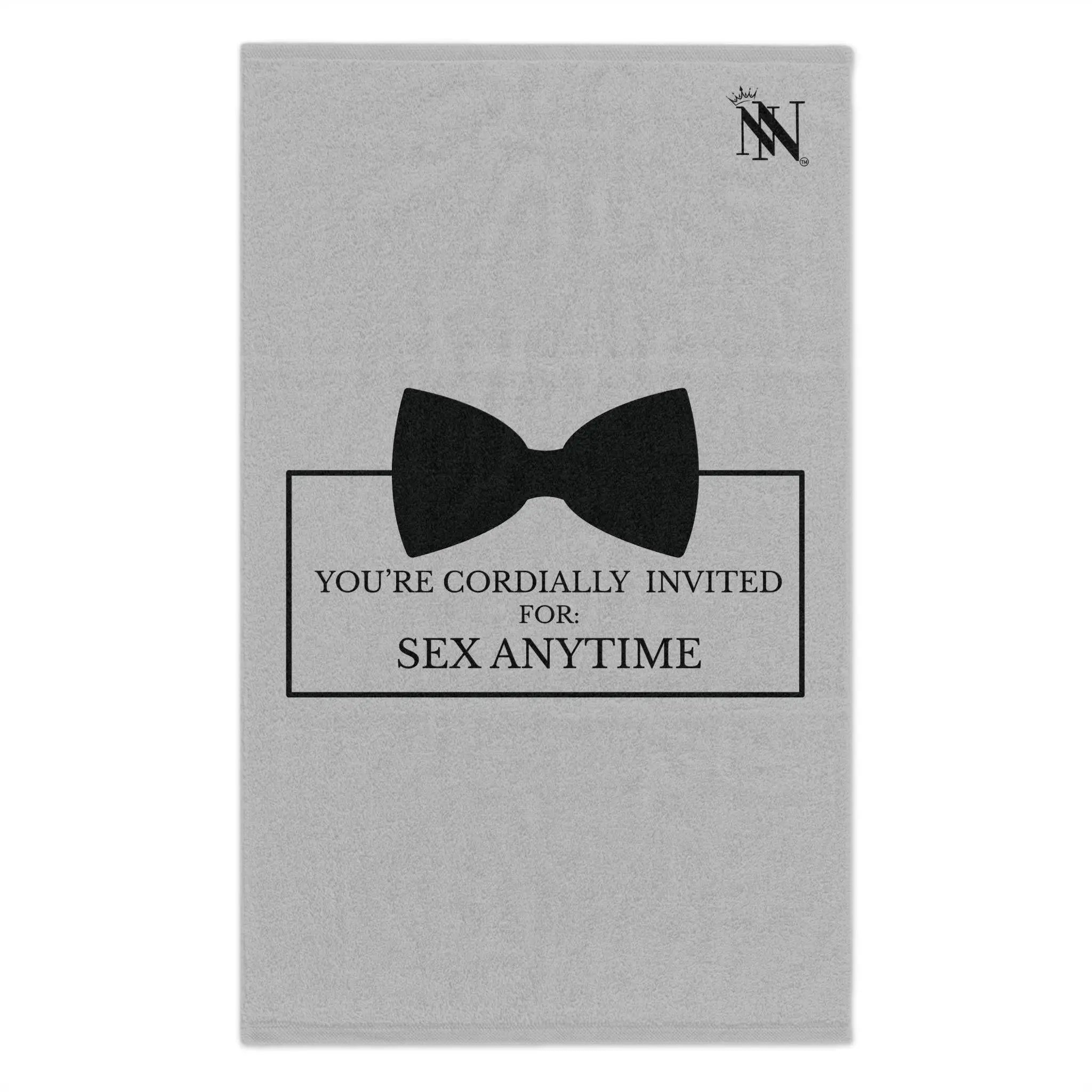 Cordially Invited Sex Silver | Mix & Match Soft Fun-Flirty Lovers’ Towels