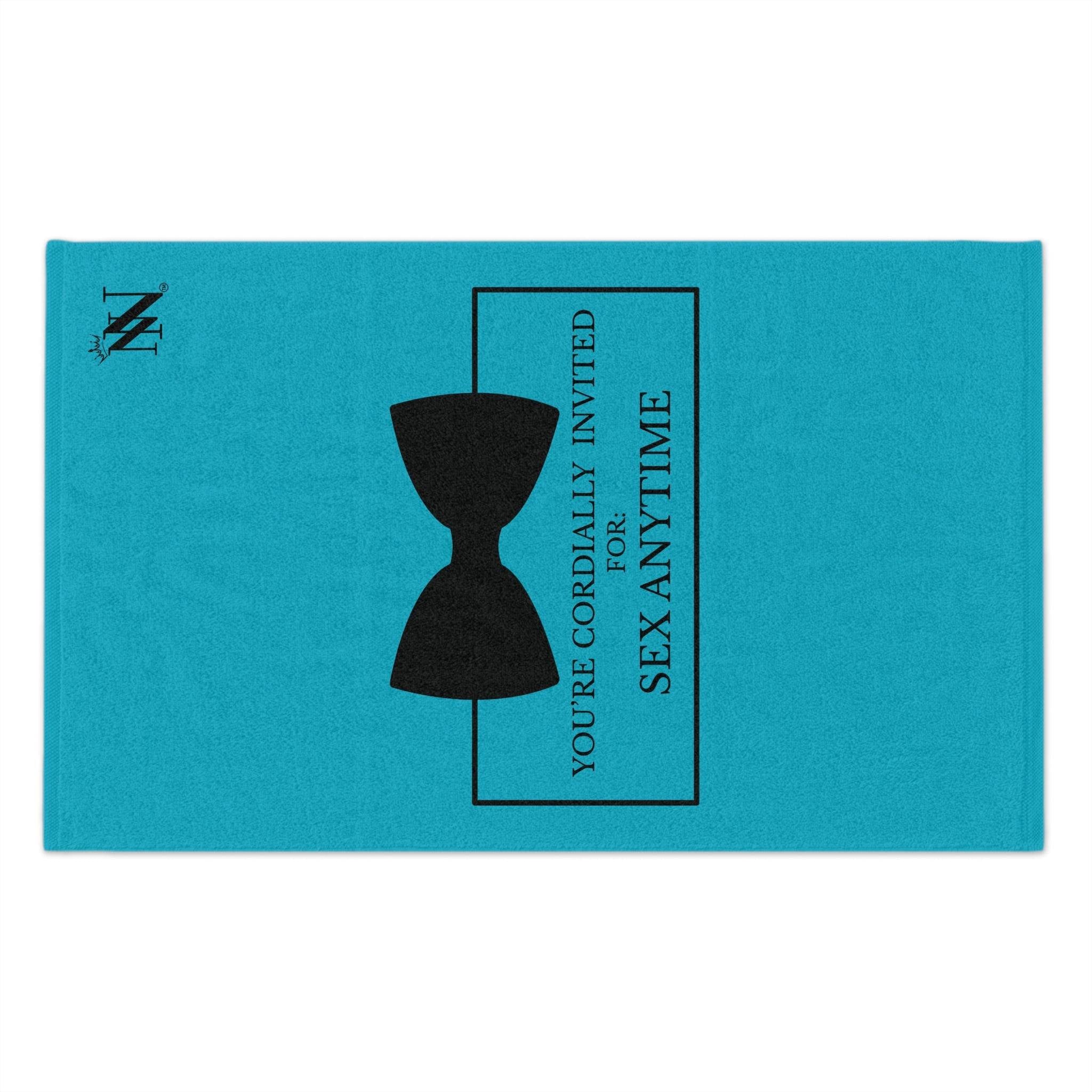 Cordially Invited Sex Teal | Mix & Match Soft Fun-Flirty Lovers’ Towels