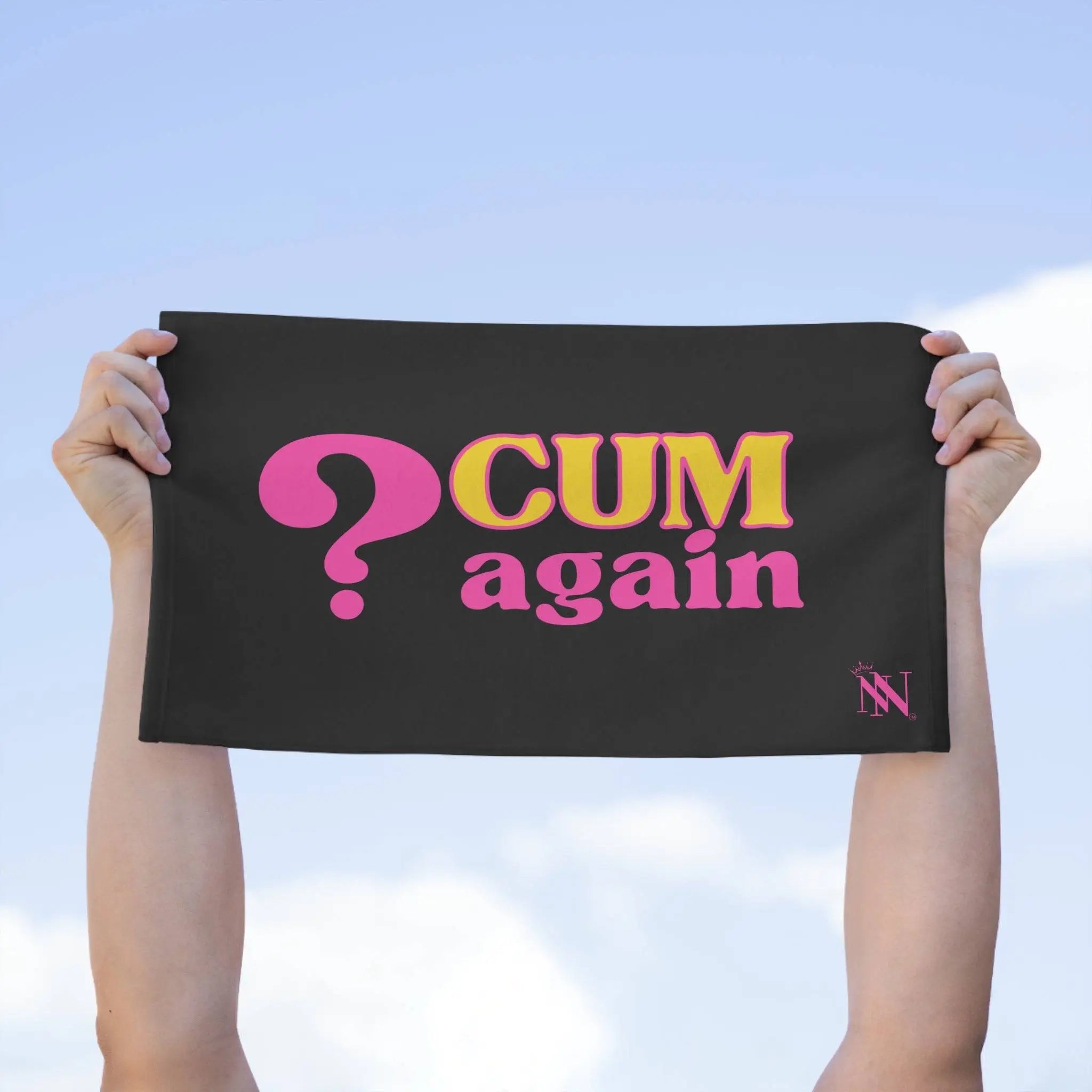 ? Cum Again Black Mix Match Soft Sex Towels | Flirty Lovers’ Gifts