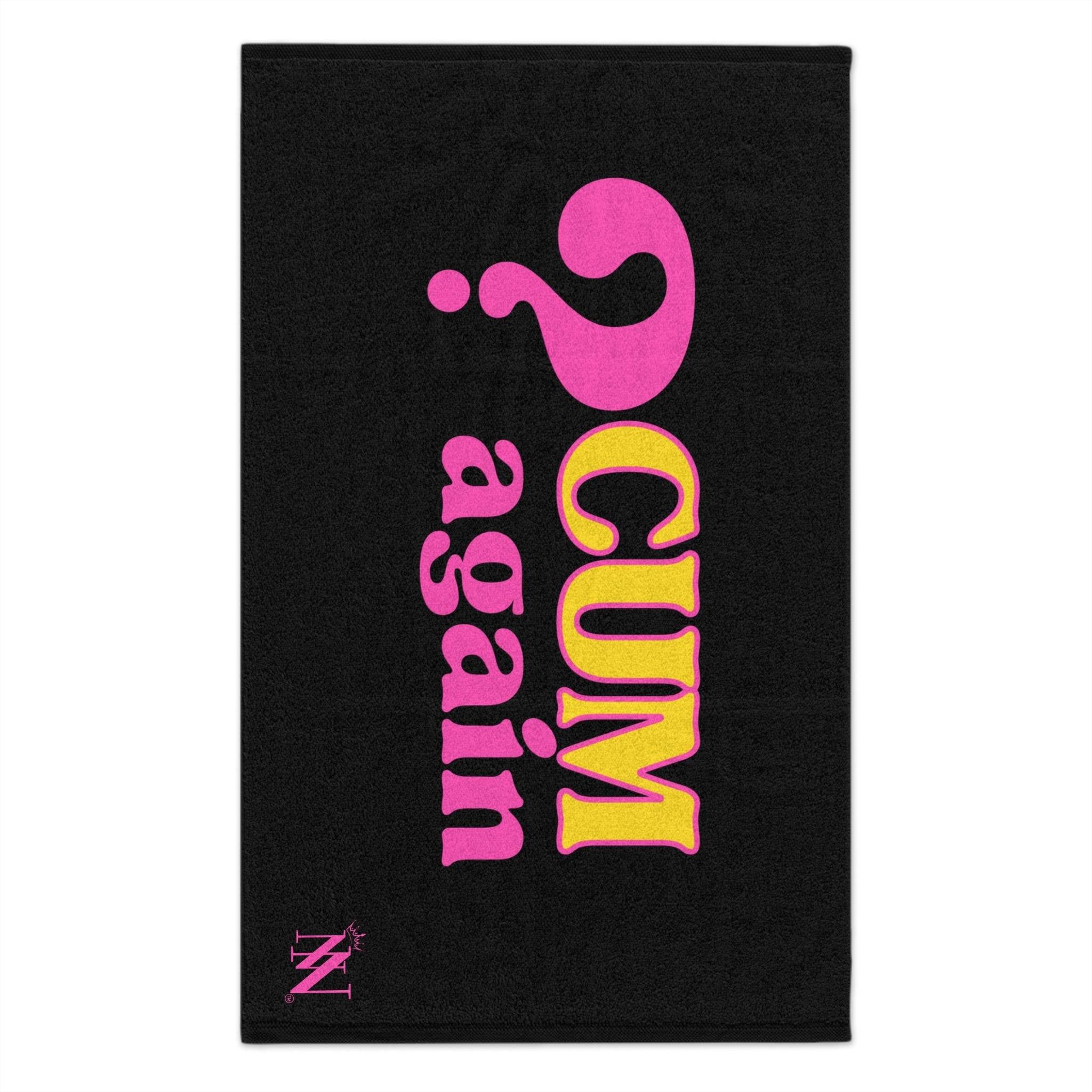 ? Cum Again Black Mix Match Soft Sex Towels | Flirty Lovers’ Gifts