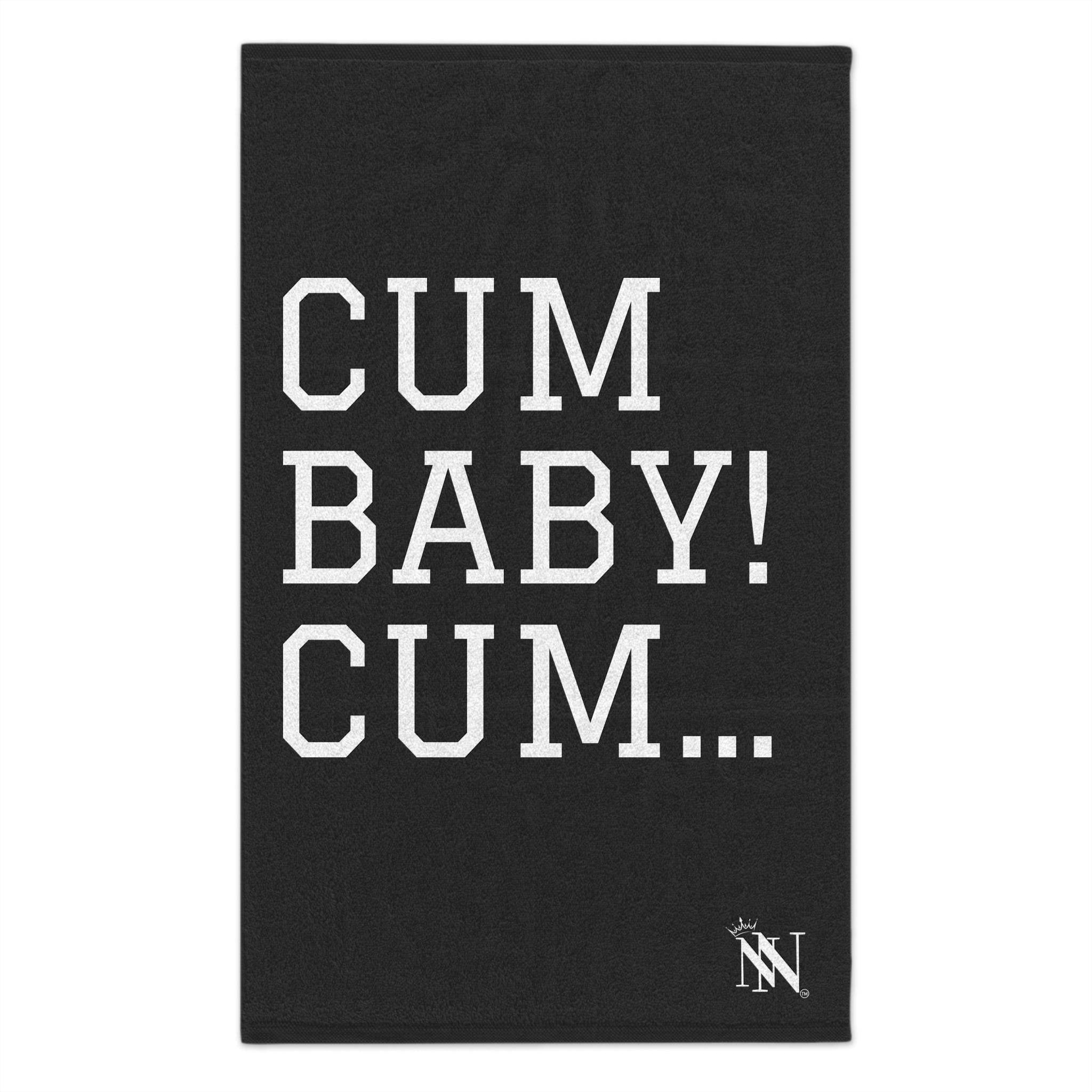 Cum Baby! Cum... Grey Mix & Match Soft Sex Towels | Flirty Lovers’ Gifts