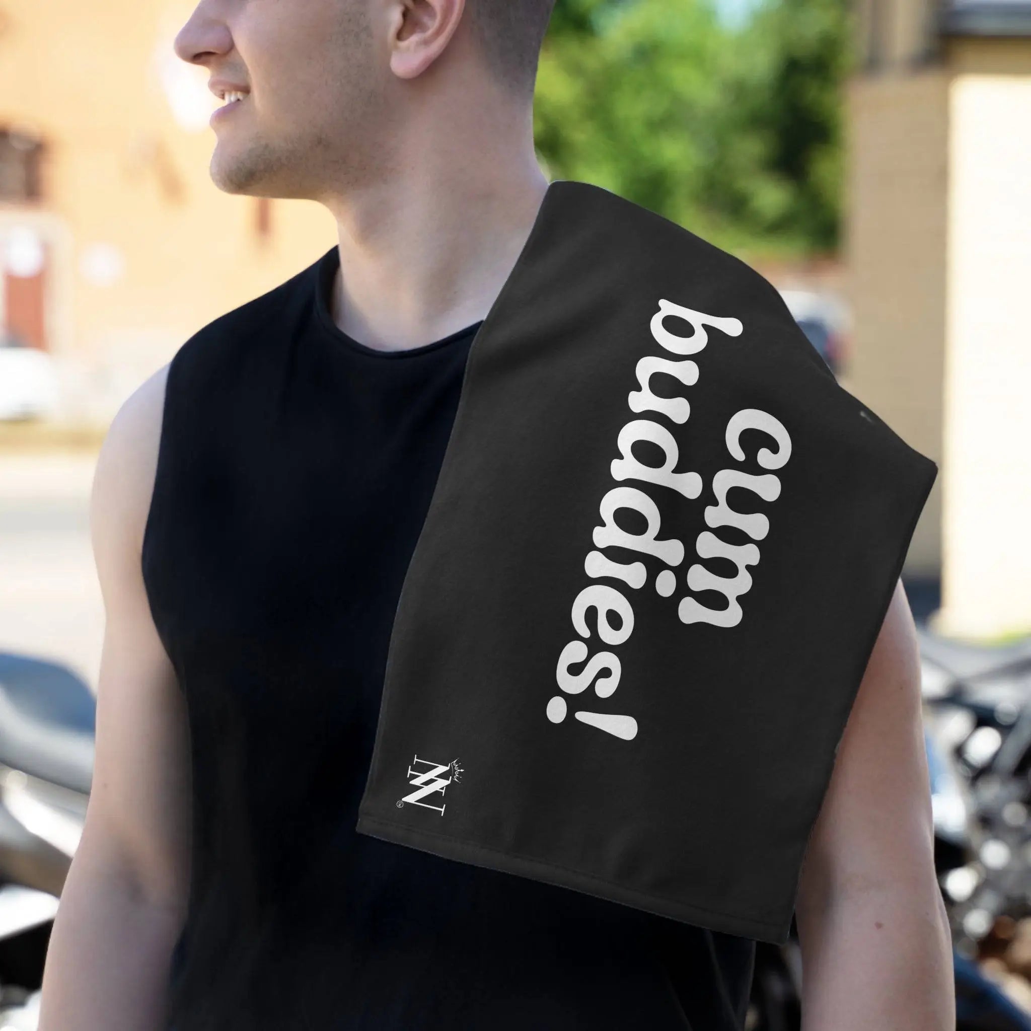 Cum Buddies! Black Mix & Match Soft Sex Towels | Flirty Lovers’ Gifts