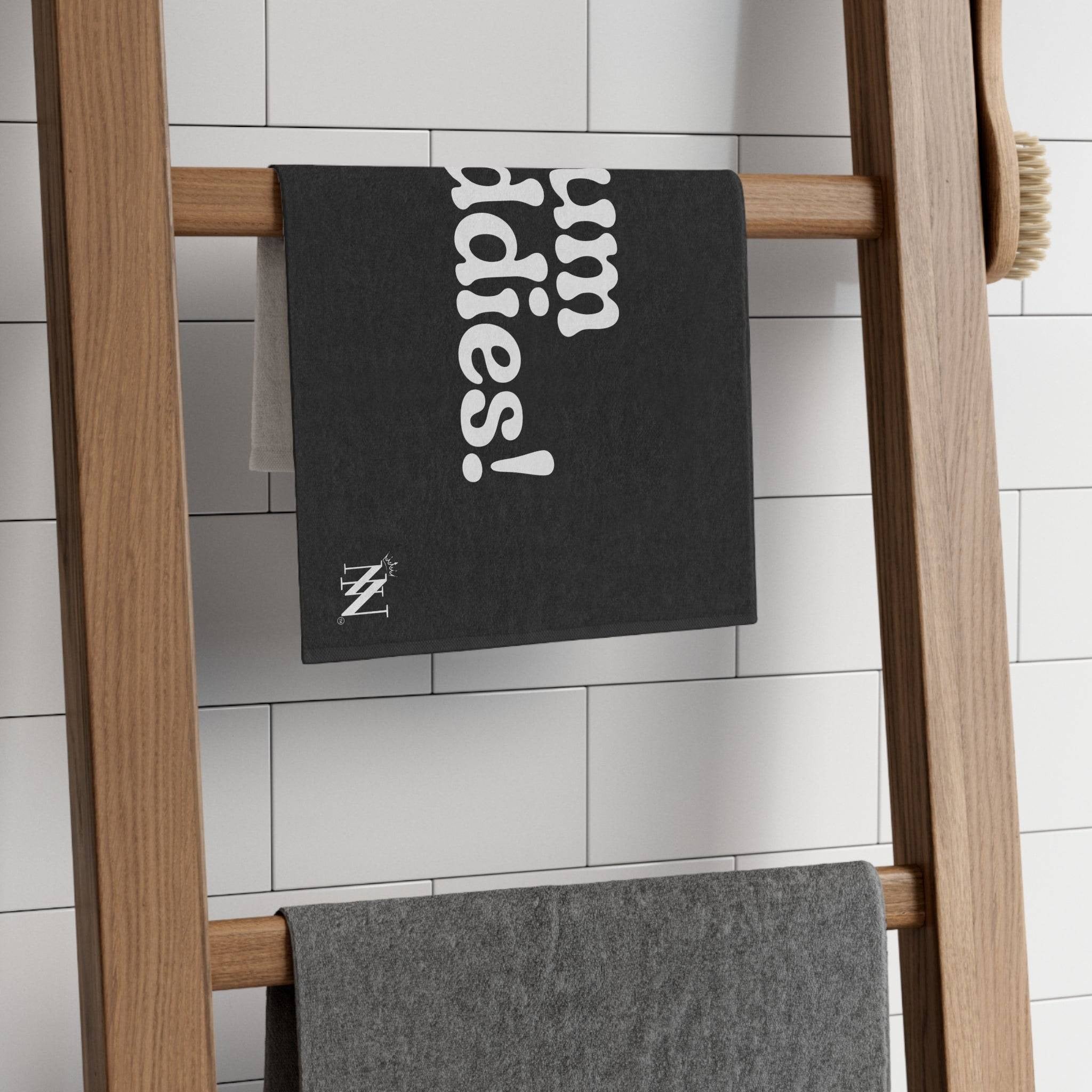 Cum Buddies! Black Mix & Match Soft Sex Towels | Flirty Lovers’ Gifts