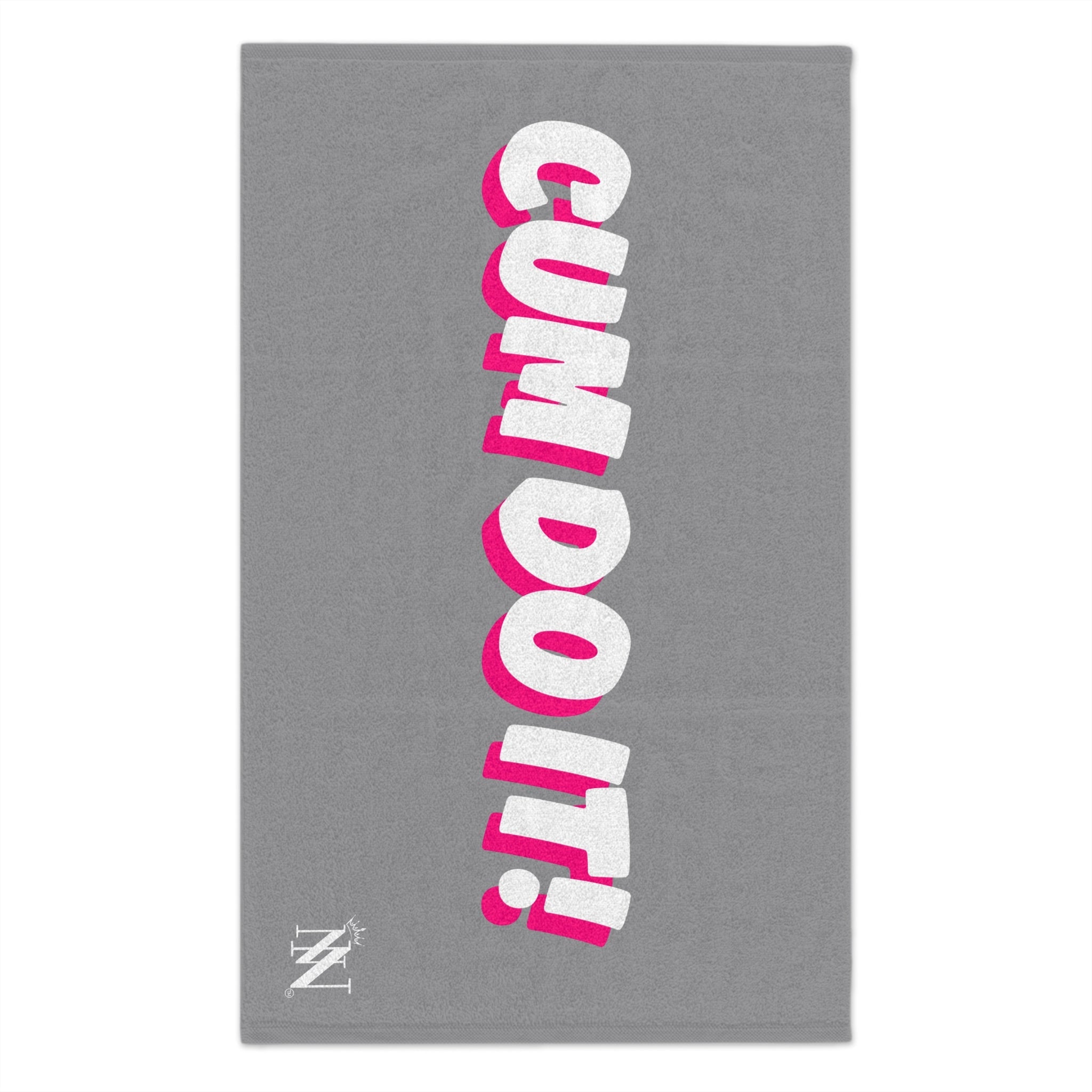 Cum Do It! Grey | Mix & Match Soft Fun-Flirty Lovers’ Towels