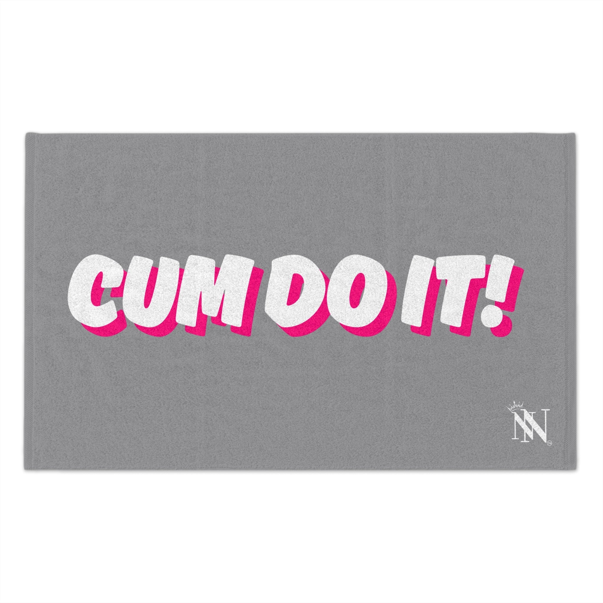 Cum Do It! Grey | Mix & Match Soft Fun-Flirty Lovers’ Towels