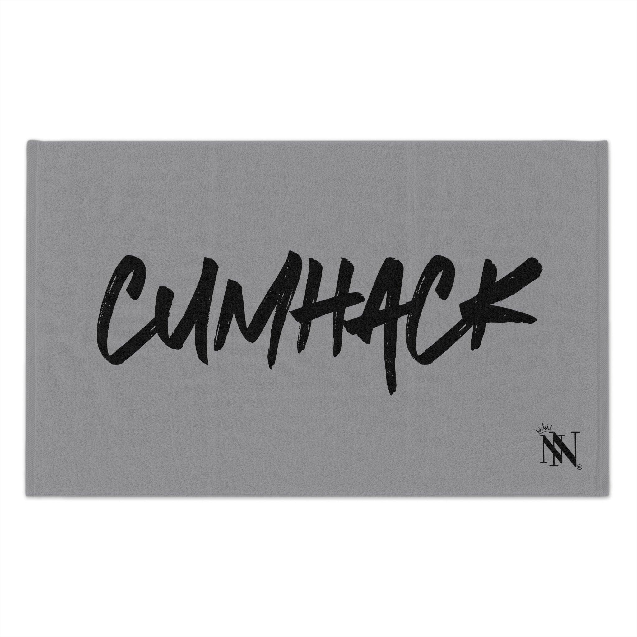Cum Hack Grey | Mix & Match Soft Fun-Flirty Lovers’ Towels