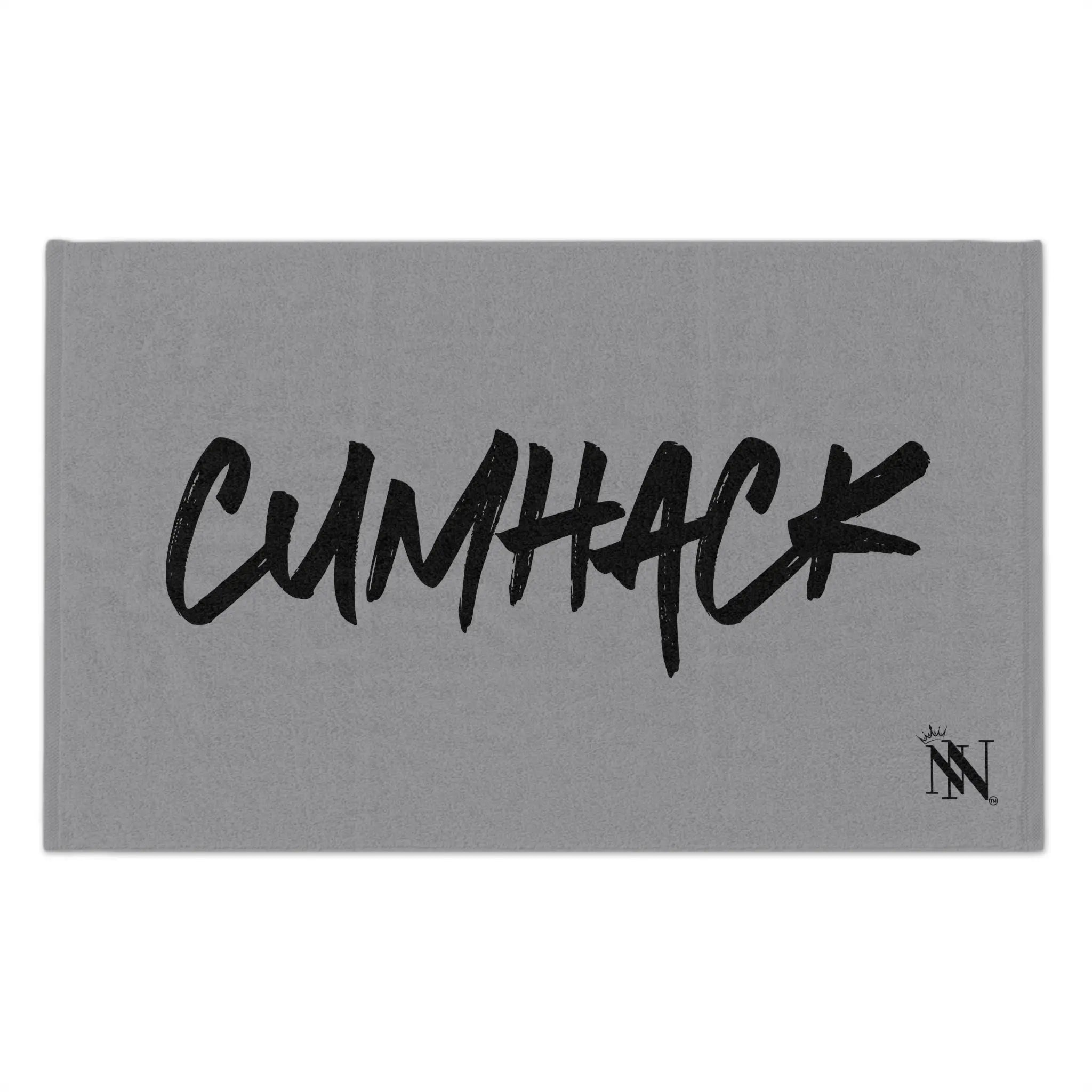 Cum Hack Grey | Mix & Match Soft Fun-Flirty Lovers’ Towels