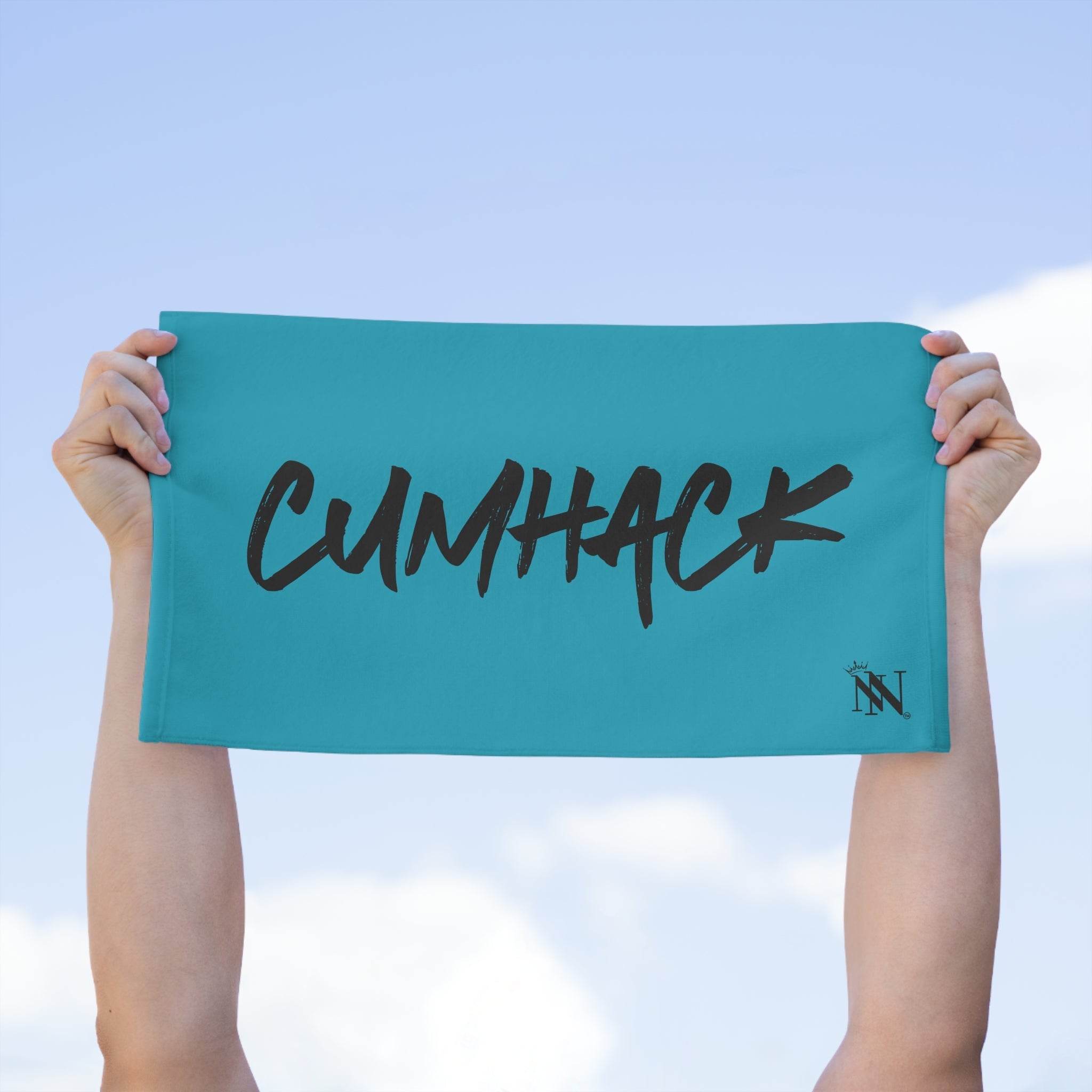 Cum Hack Teal | Mix & Match Soft Fun-Flirty Lovers’ Towels