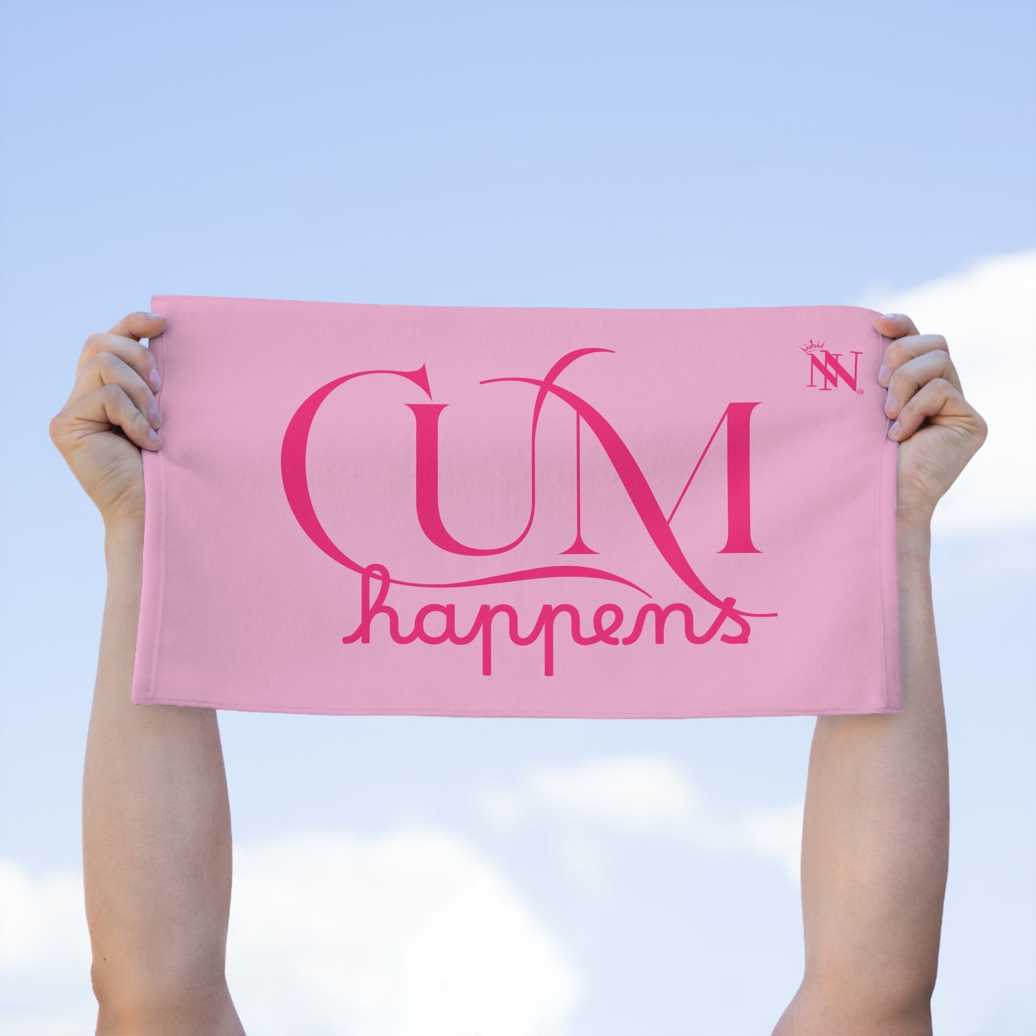 Cum Happens Light Pink | Mix & Match Soft Fun-Flirty Lovers’ Towels