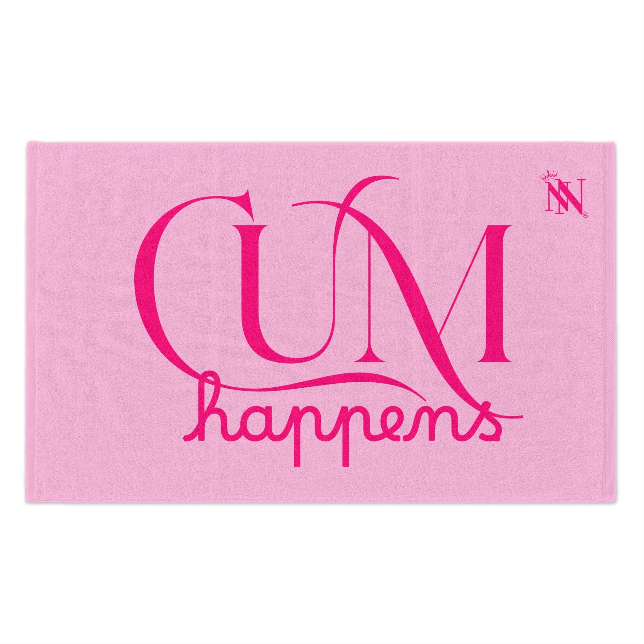 Cum Happens Light Pink | Mix & Match Soft Fun-Flirty Lovers’ Towels