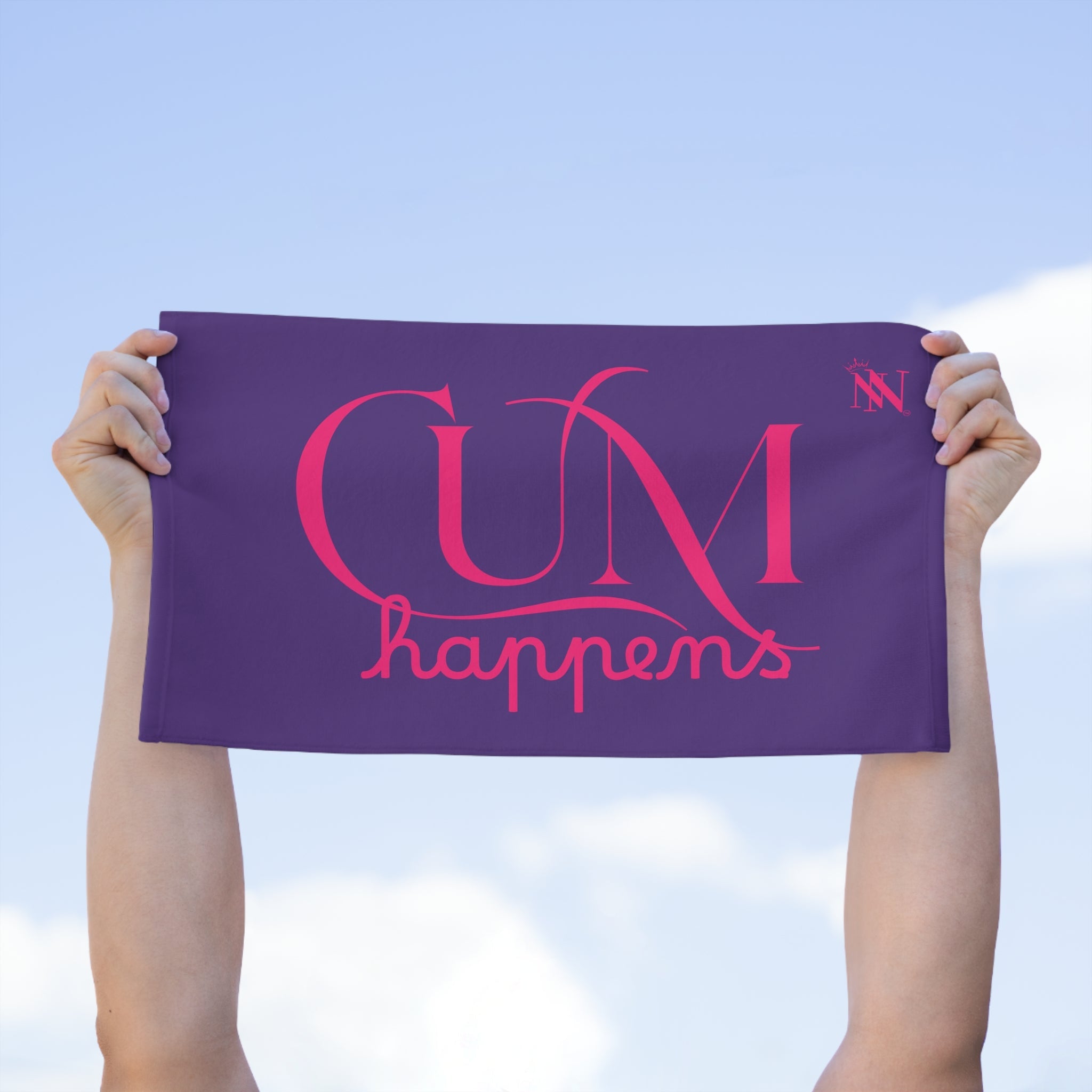 Cum Happens Purple | Mix & Match Soft Fun-Flirty Lovers’ Towels