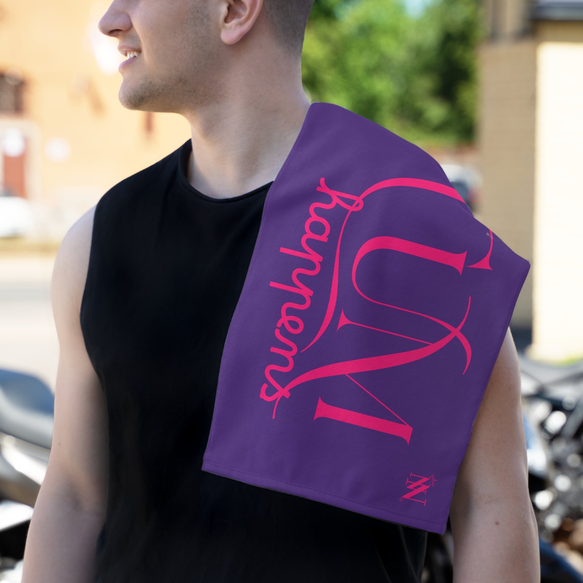 Cum Happens Purple | Mix & Match Soft Fun-Flirty Lovers’ Towels