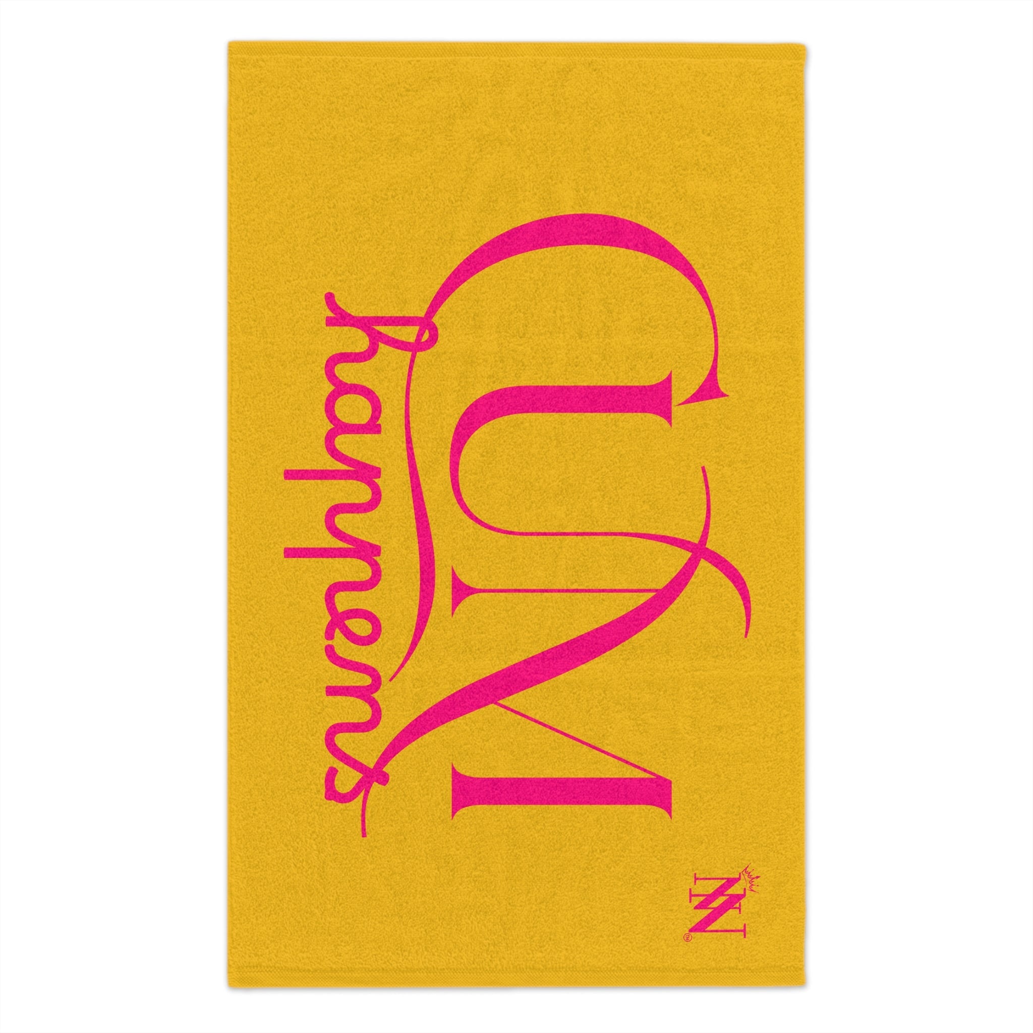 Cum Happens Yellow | Mix & Match Soft Fun-Flirty Lovers’ Towels
