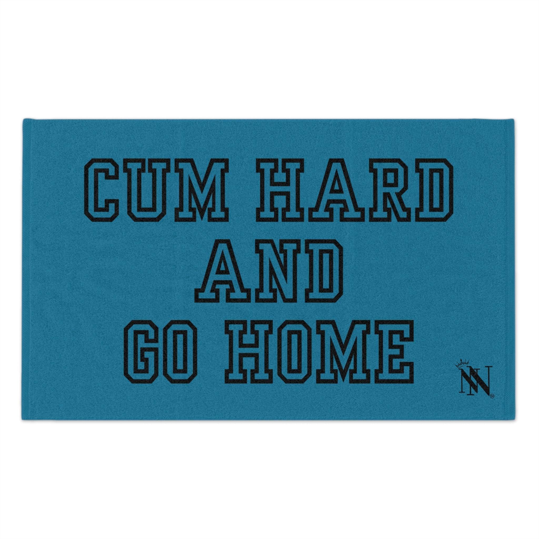 Cum Hard and Go Home Blue Mix & Match Soft Sex Towels | Naughty Lovers’ Gifts