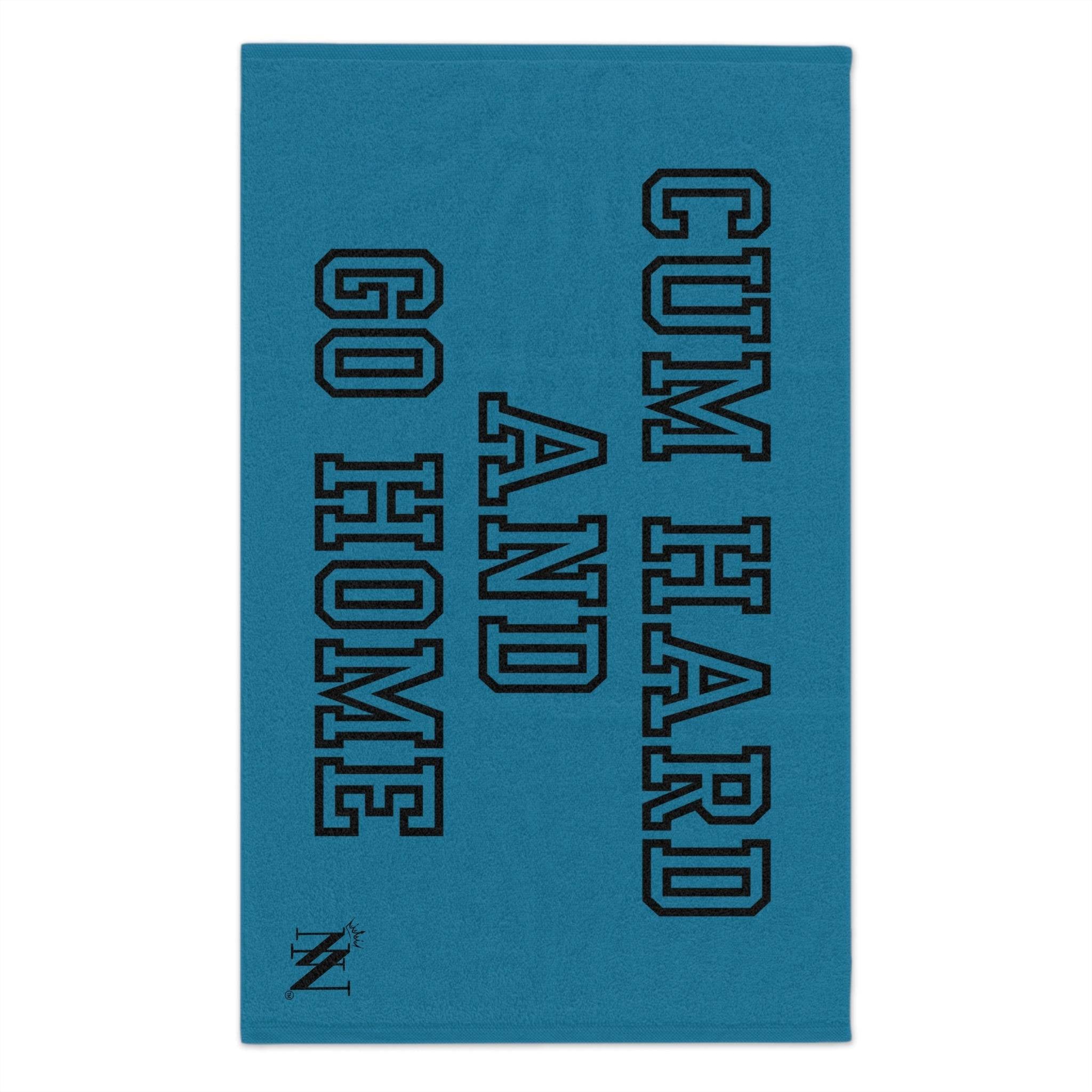 Cum Hard and Go Home Blue Mix & Match Soft Sex Towels | Naughty Lovers’ Gifts