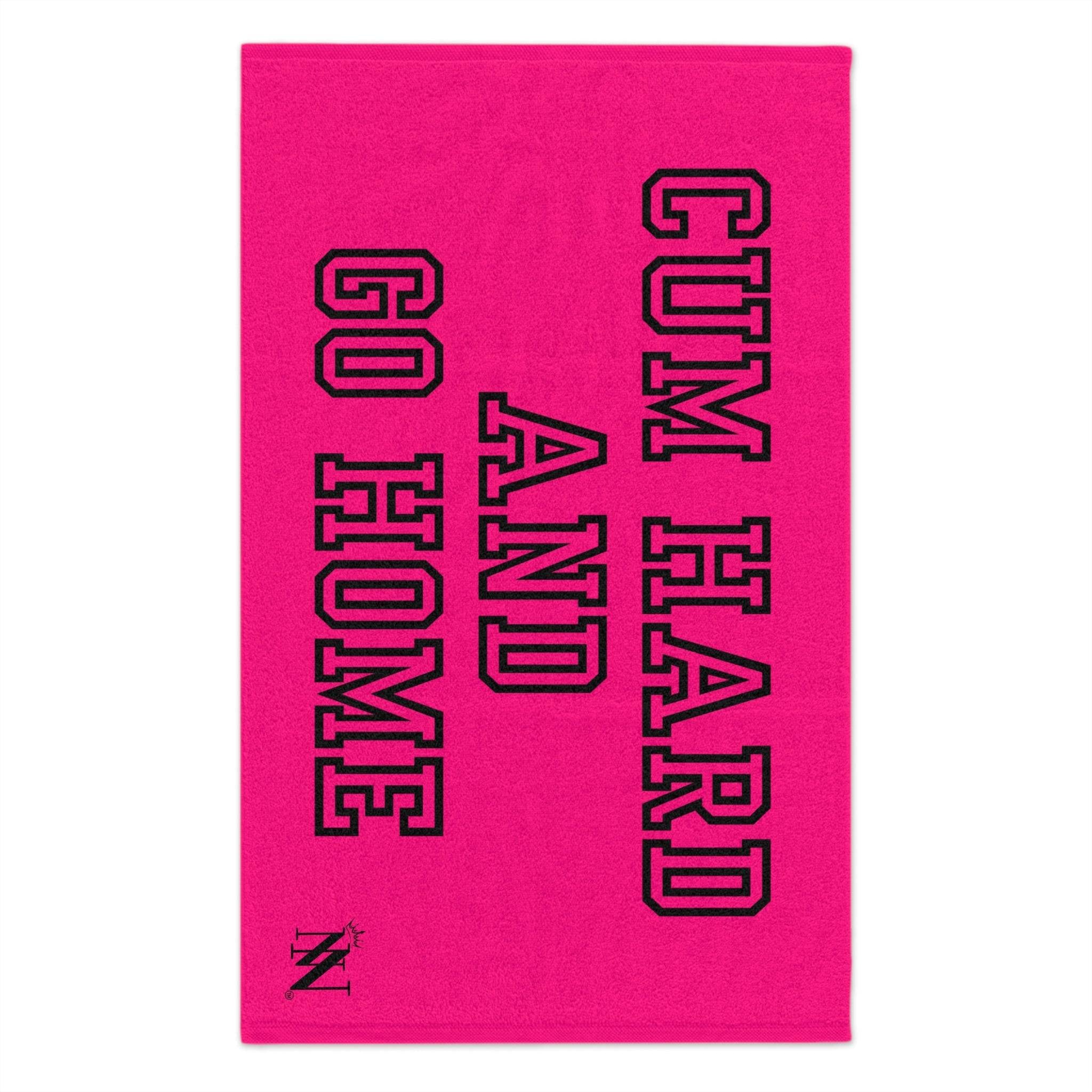 Cum Hard and Go Home Pink Mix & Match Soft Sex Towels | Naughty Lovers’ Gifts