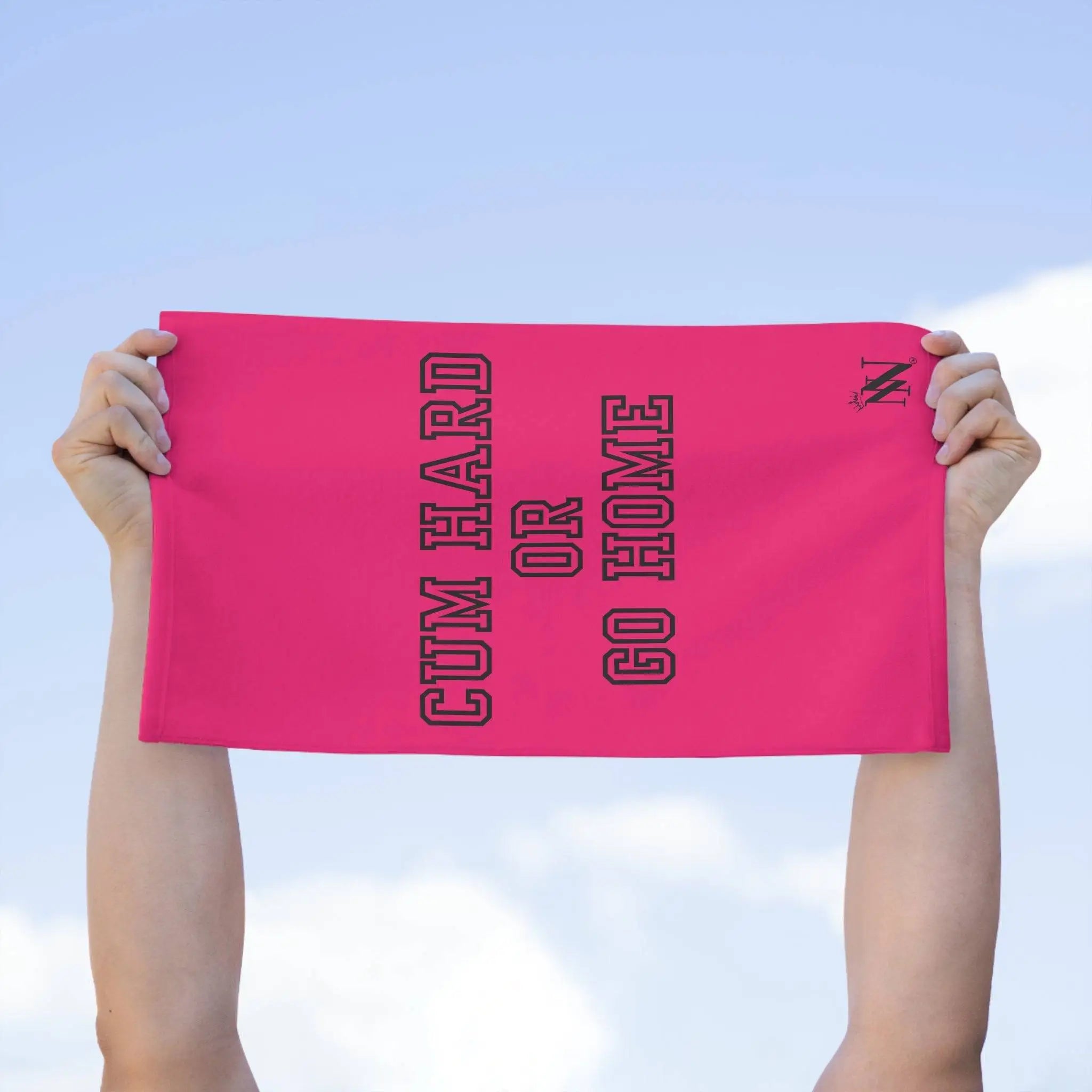 Cum Hard or Go Home Pink Mix & Match Soft Sex Towels | Flirty Lovers’ Gifts