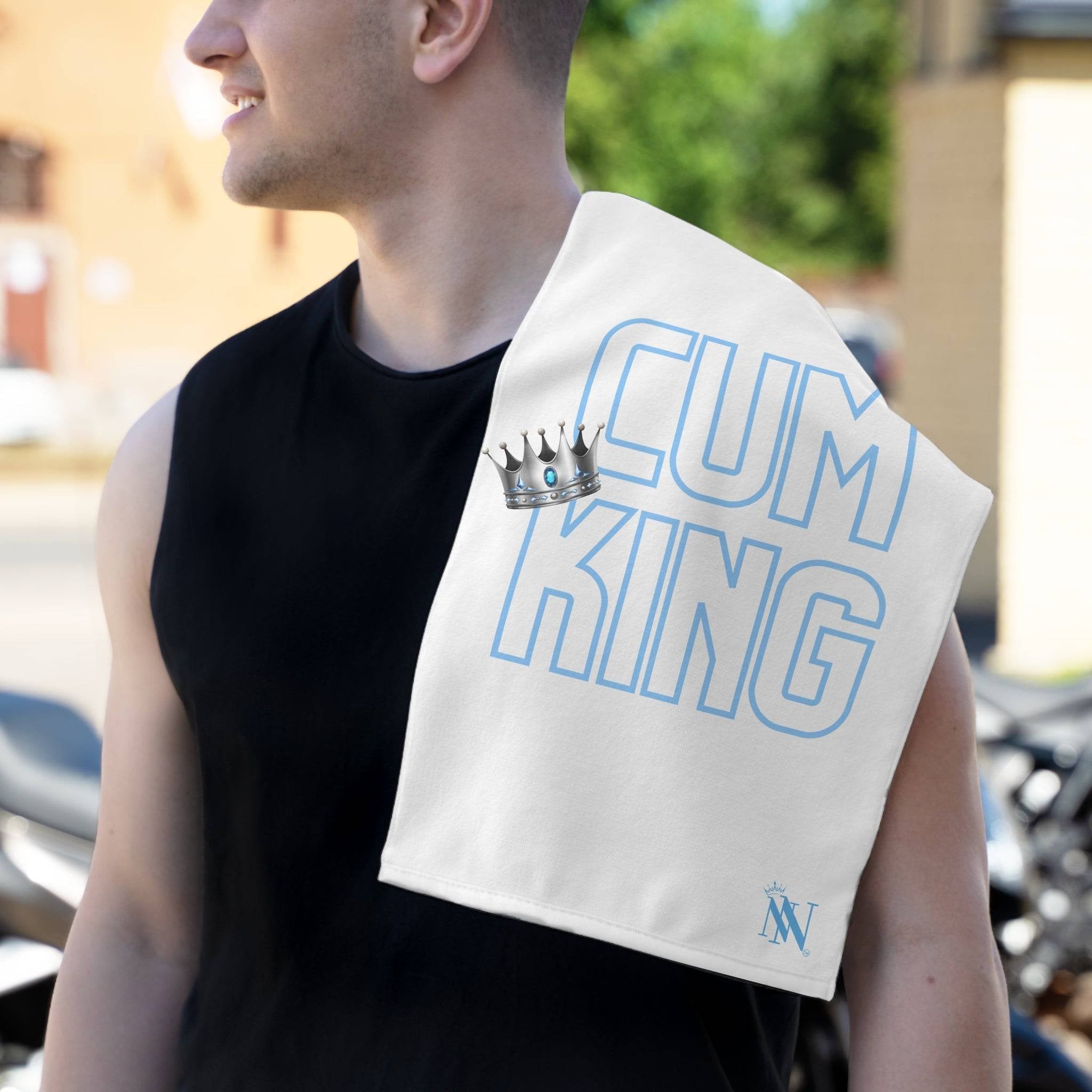 Cum King White | Mix & Match Soft Fun-Flirty Lovers’ Towels
