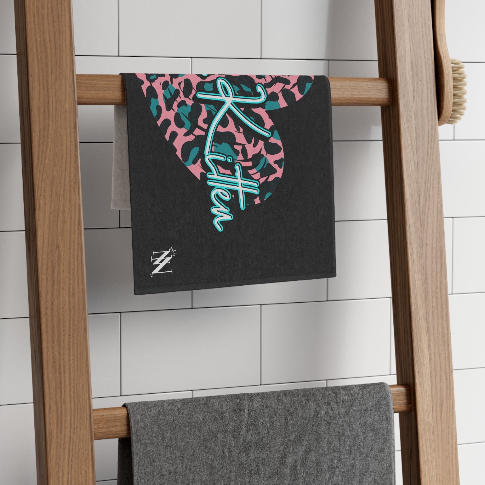 Cum Kitten Black | Mix & Match Soft Fun-Flirty Lovers’ Towels