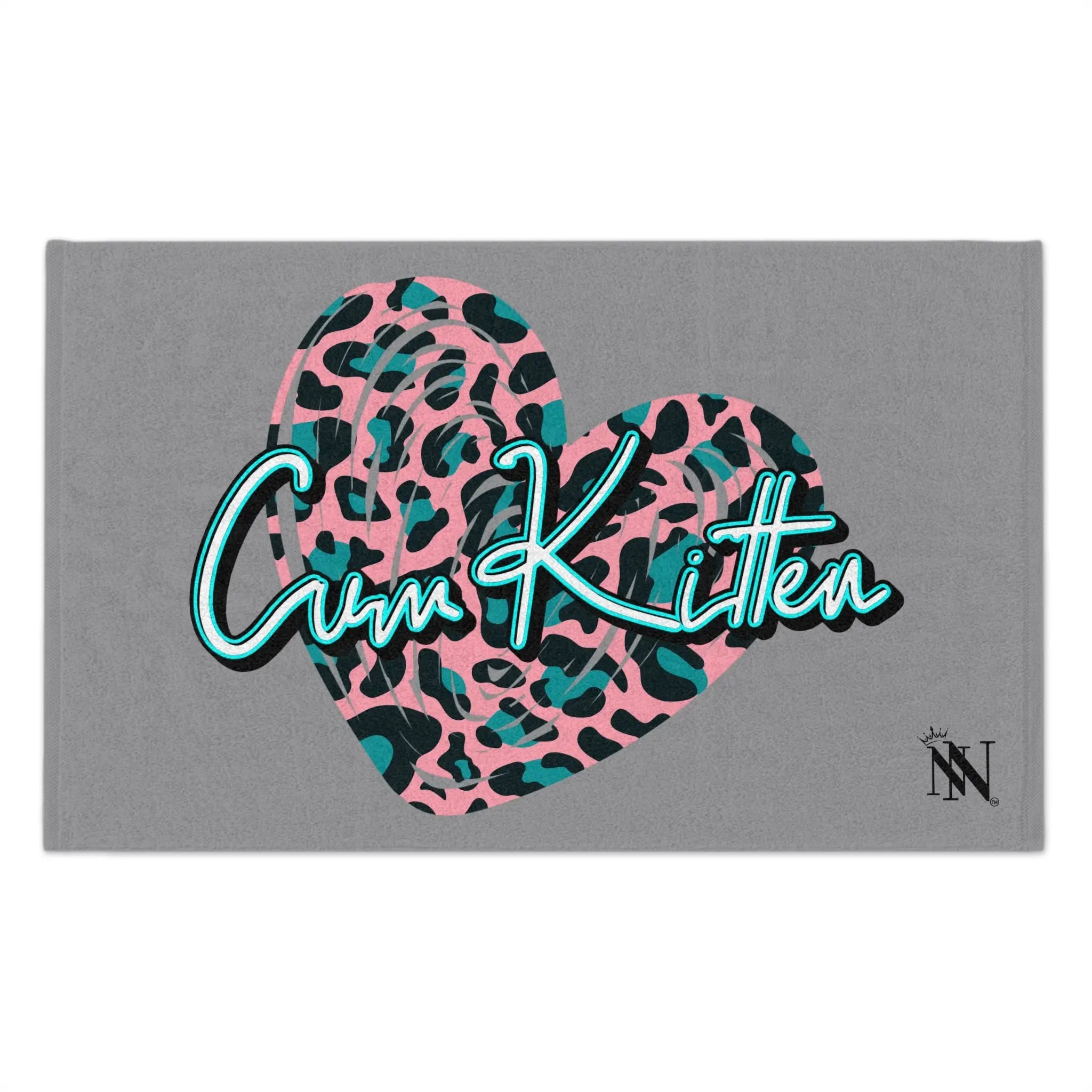 Cum Kitten Grey | Mix & Match Soft Fun-Flirty Lovers’ Towels